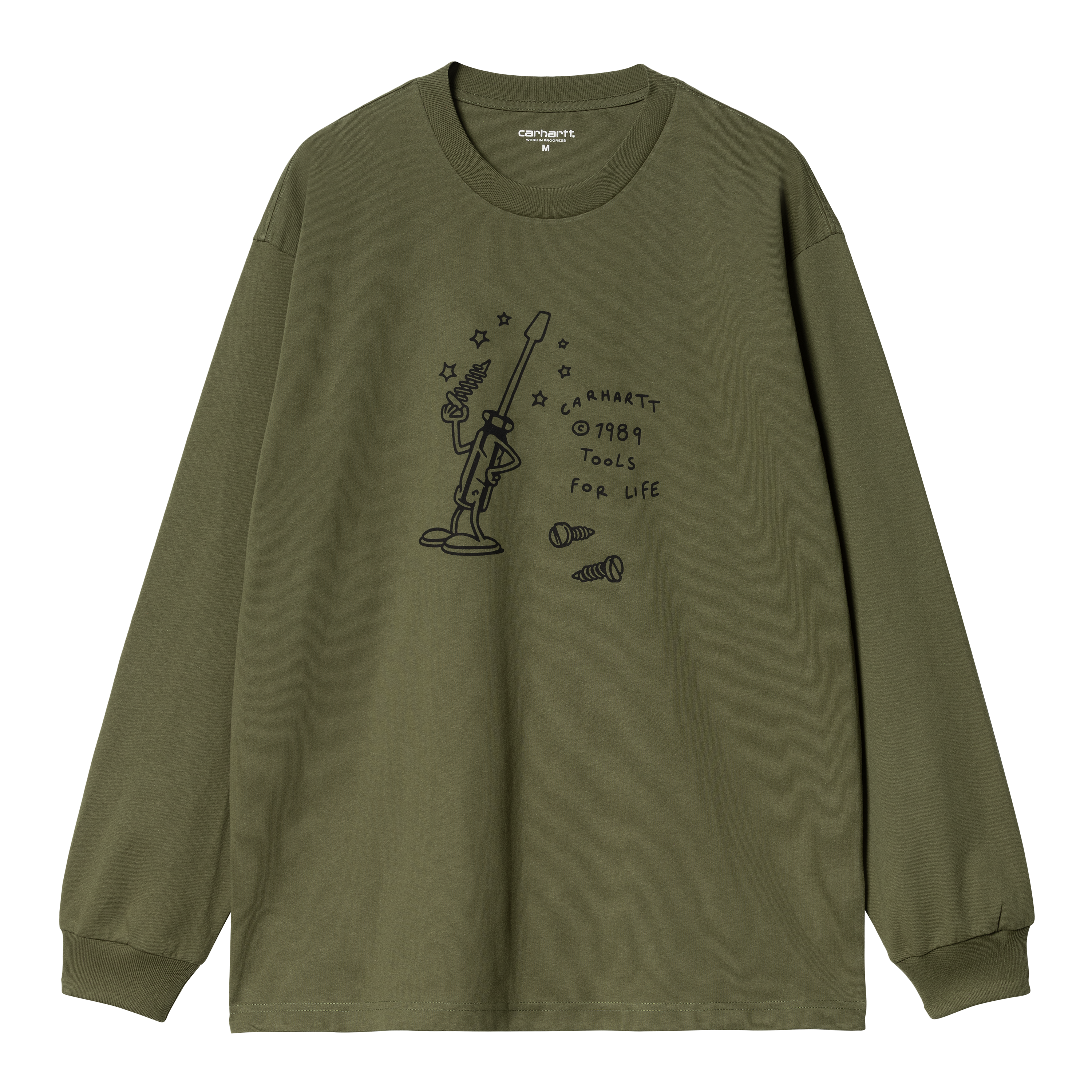 Carhartt WIP Long Sleeve Tools For Life T-Shirt in Verde