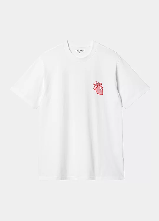 Carhartt WIP Short Sleeve Little Hellraiser T-Shirt in Bianco