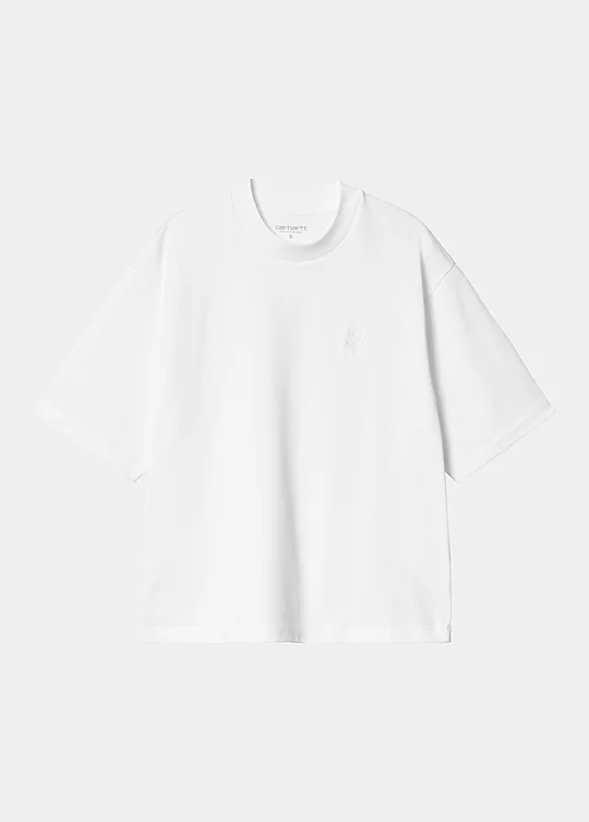Carhartt WIP Women’s Short Sleeve Teagan T-Shirt en Blanco