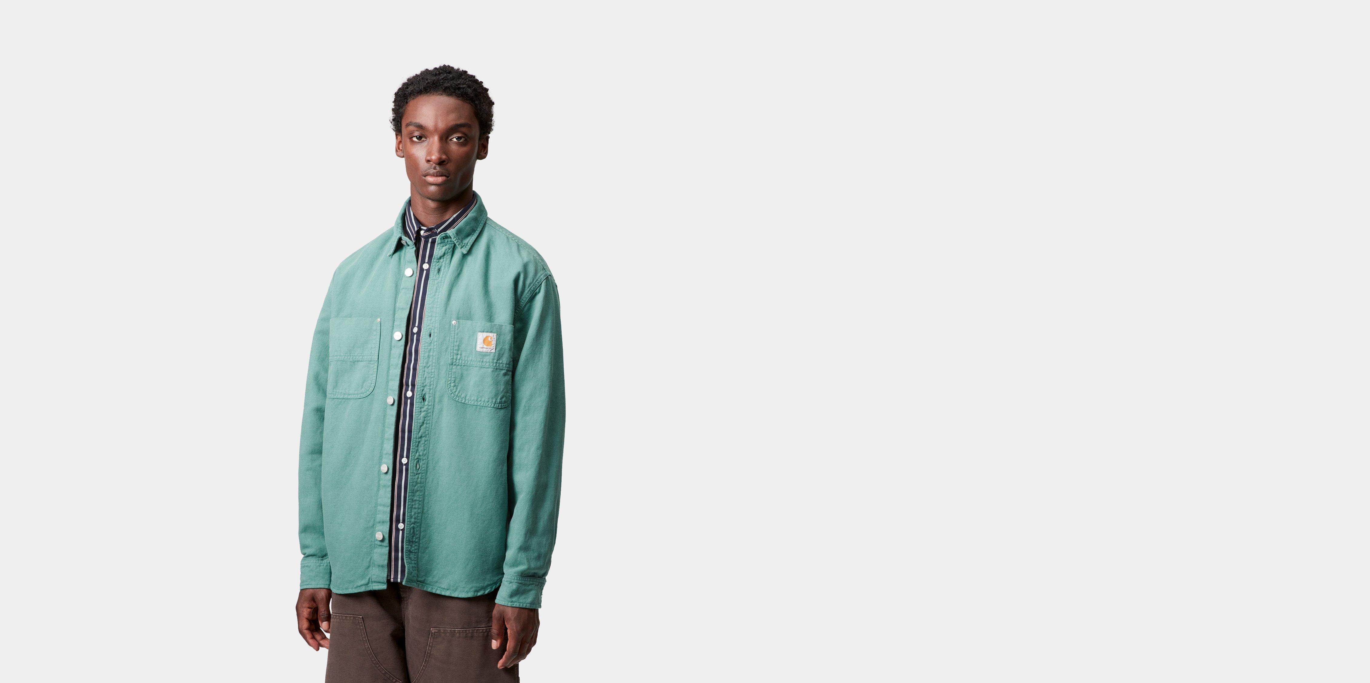 Carhartt WIP Walter Shirt Jac Saguaro garment dyed | green | S | Men