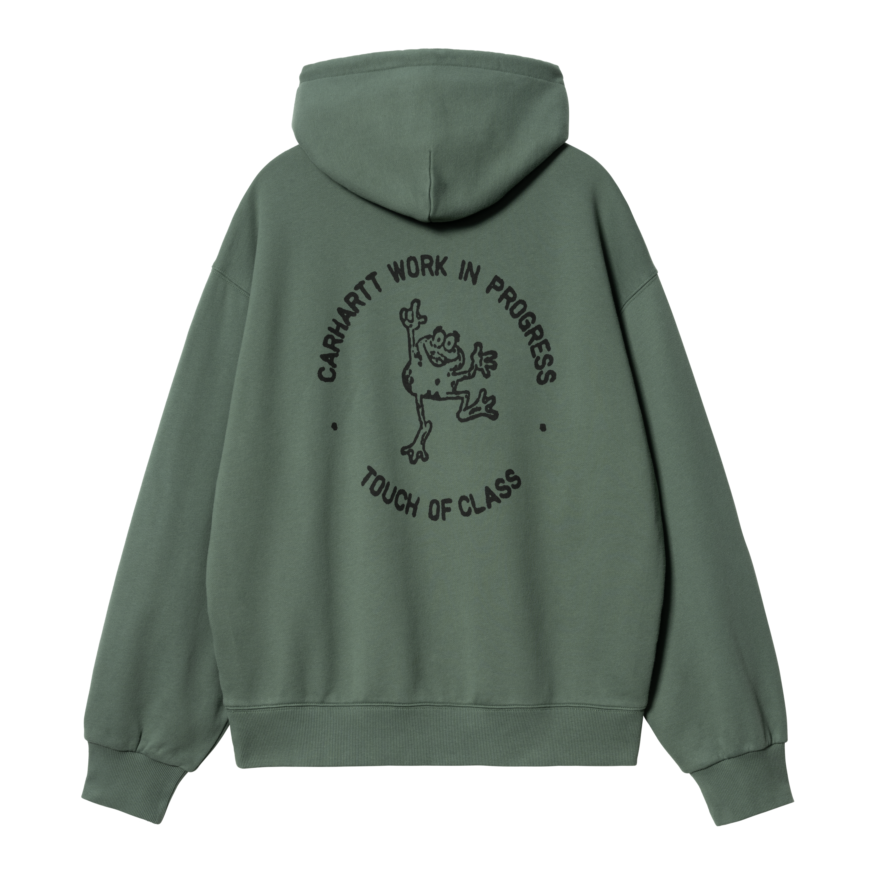 Carhartt WIP Hooded Stamp Sweat Duck Green Black Official Online Store