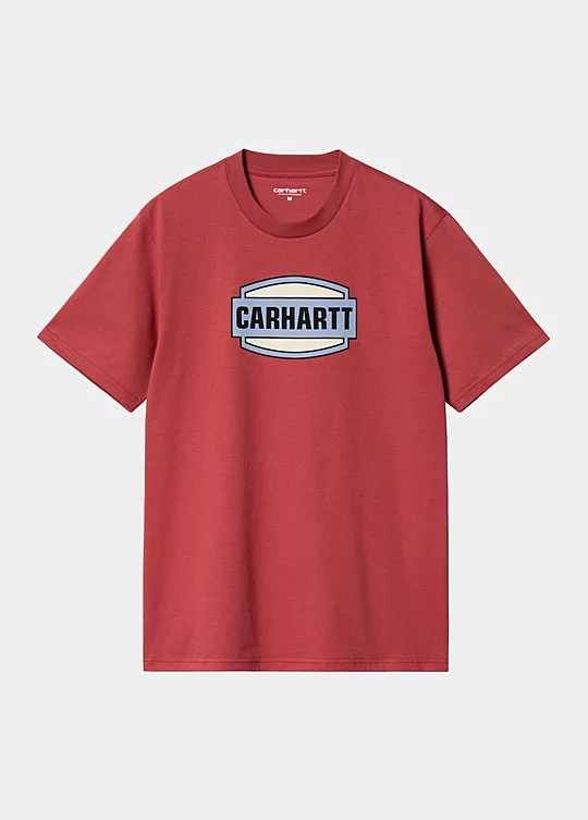 Carhartt WIP Short Sleeve Press Script T-Shirt in Rosso