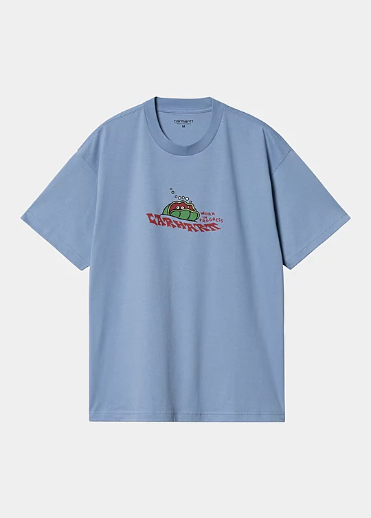 Carhartt WIP Short Sleeve Clam T-Shirt in Blu