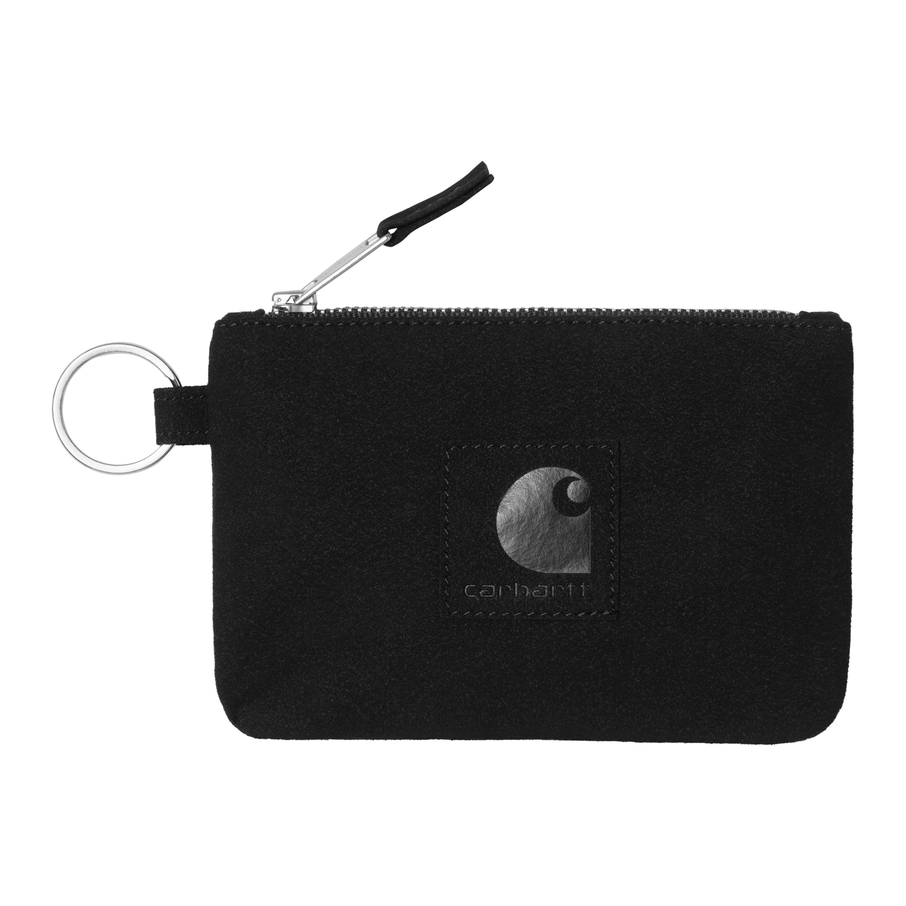 Carhartt WIP Artificial Suede Zip Wallet in Schwarz