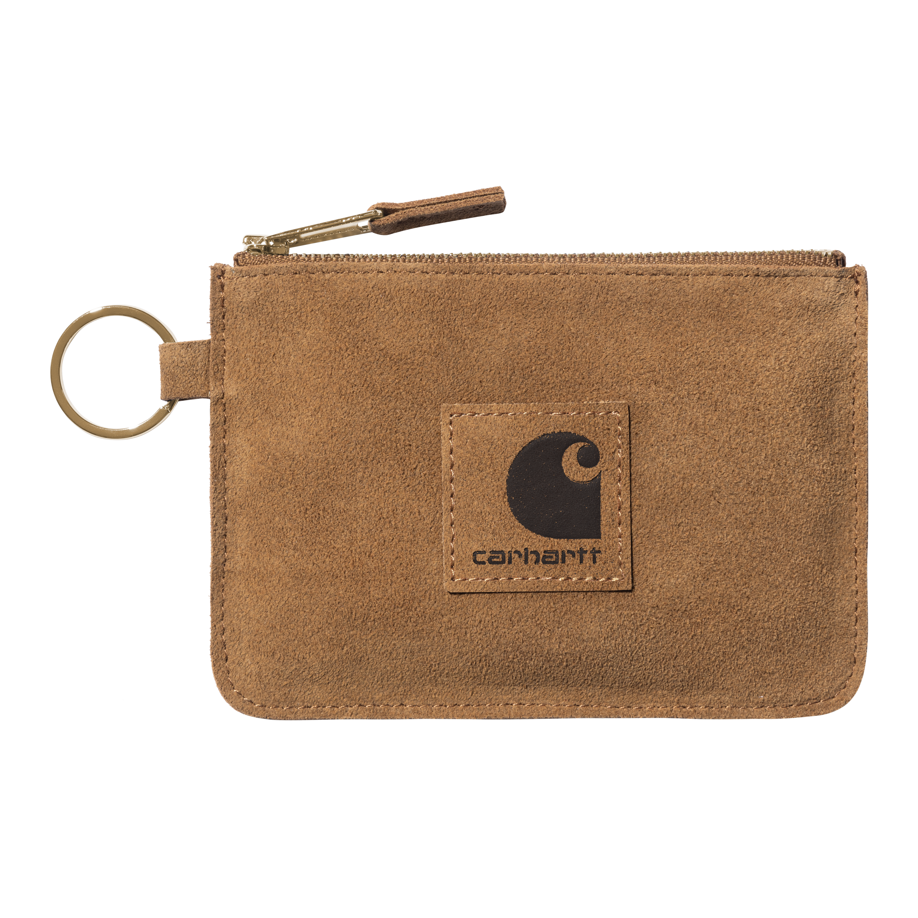 Carhartt WIP Artificial Suede Zip Wallet in Braun