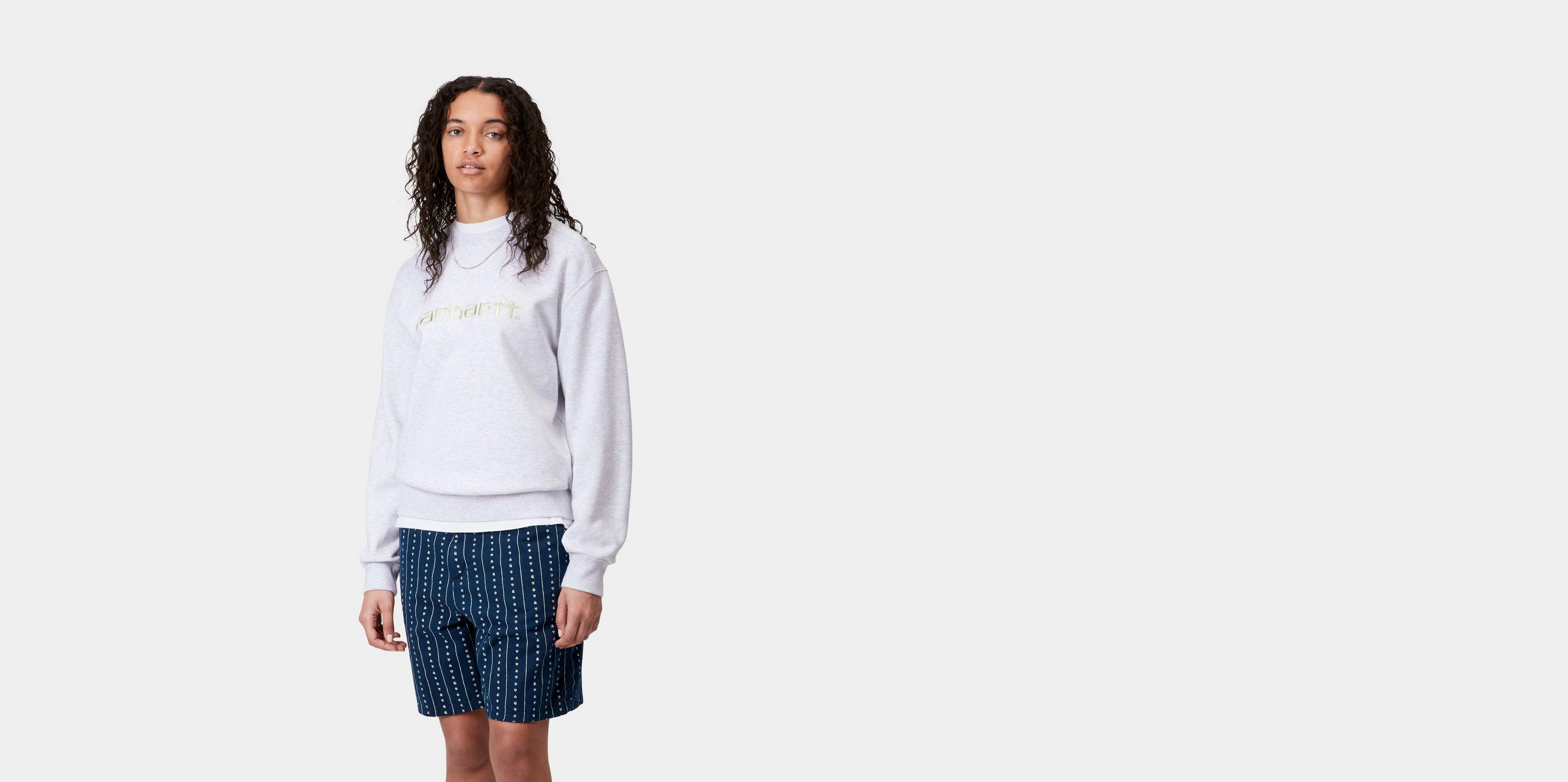 Carhartt WIP W' Carhartt Sweatshirt, Ash Heather / Air Green