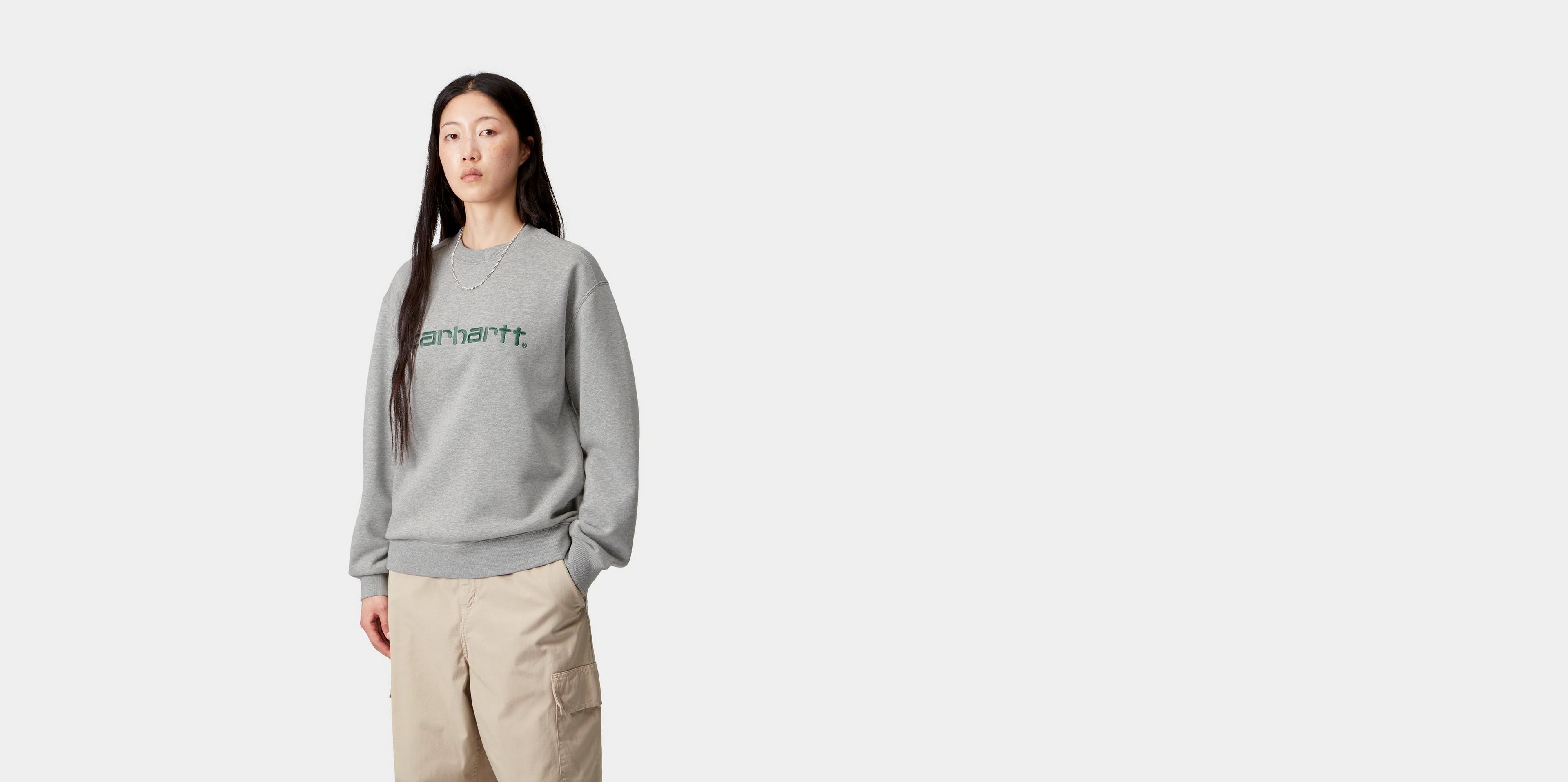 Carhartt WIP W' Carhartt Sweatshirt, Grey Heather / Dark Fir