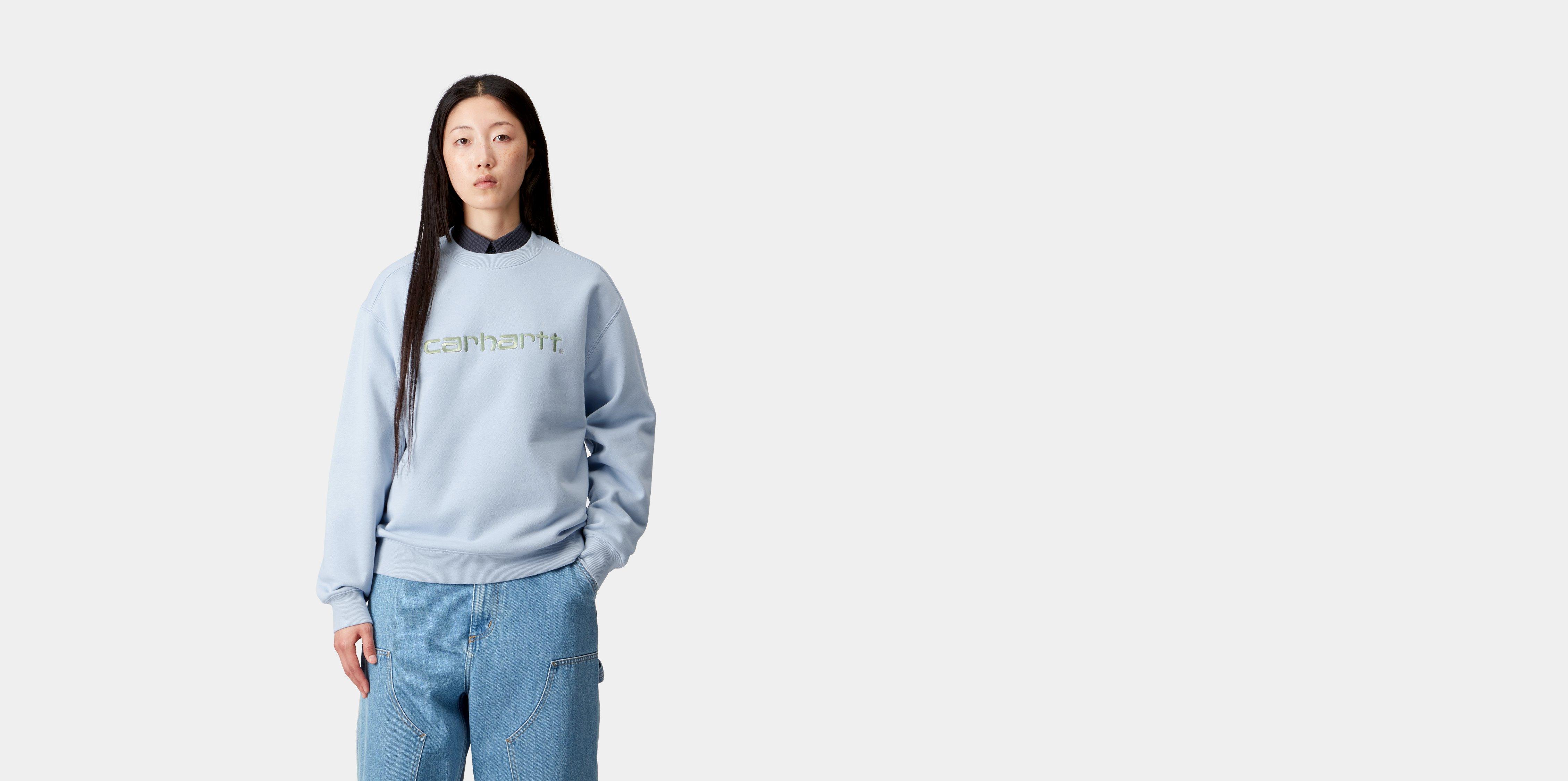 Carhartt WIP W' Carhartt Sweatshirt Blue Fog / Pale Olive | M | Women