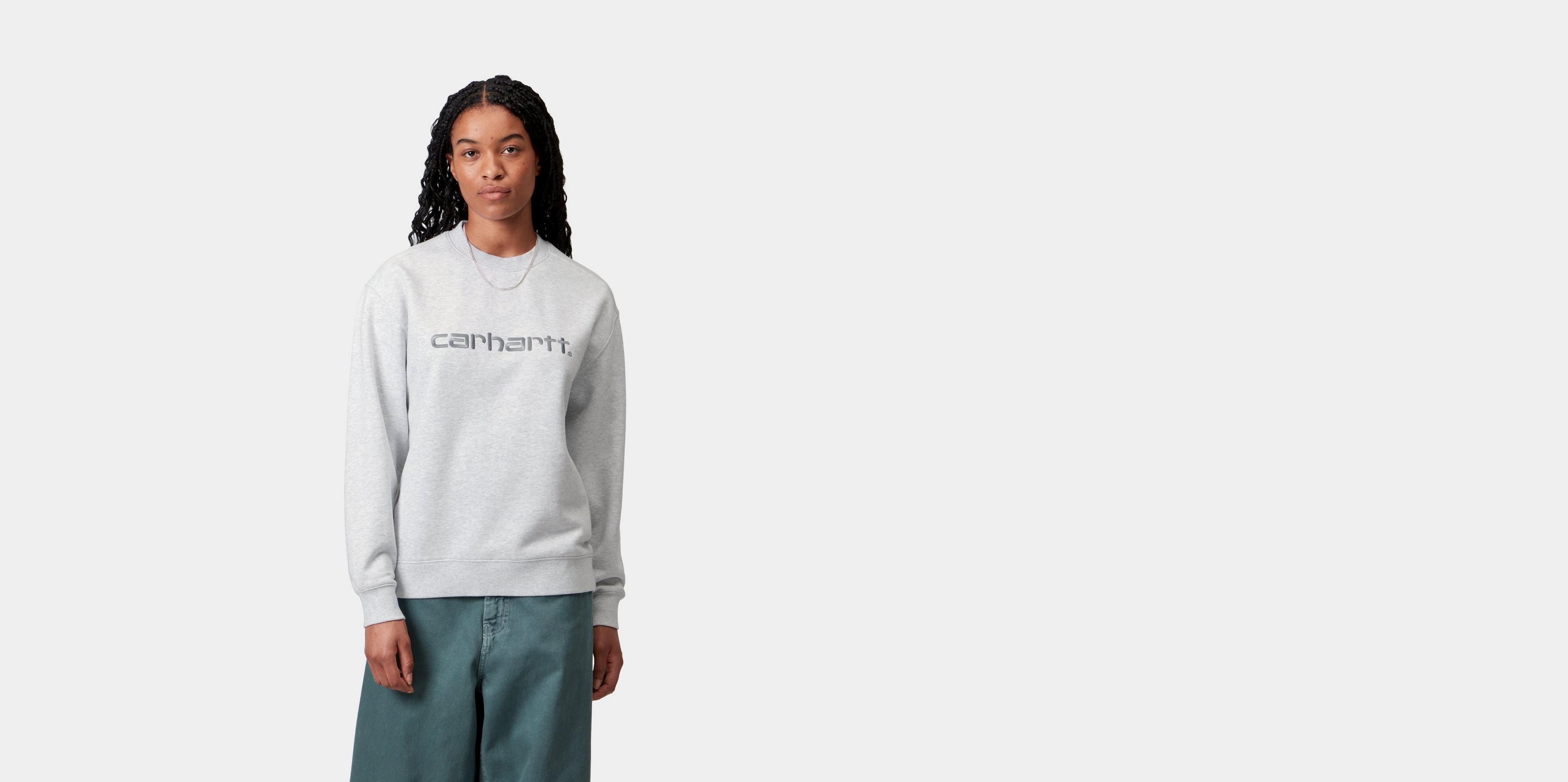 Carhartt WIP W' Carhartt Sweatshirt, Ash Heather / Citadel