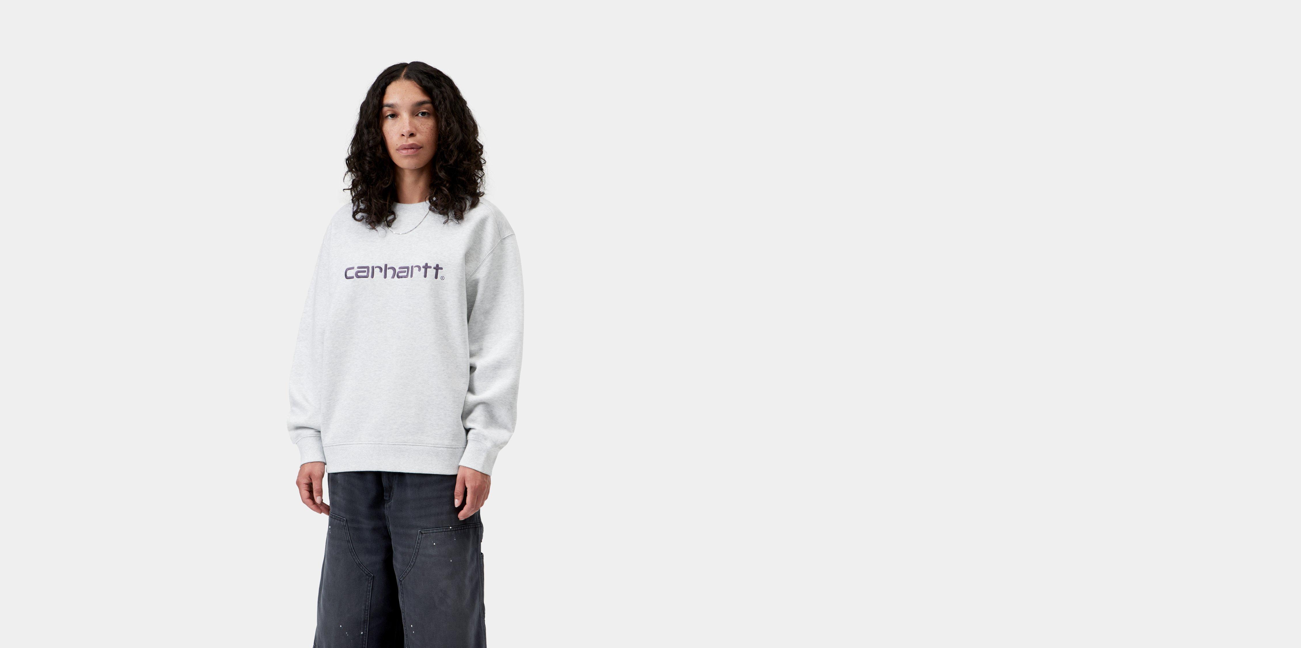 Carhartt WIP W' Carhartt Sweatshirt Ash Heather / Cozy Purple | grey | L | Women