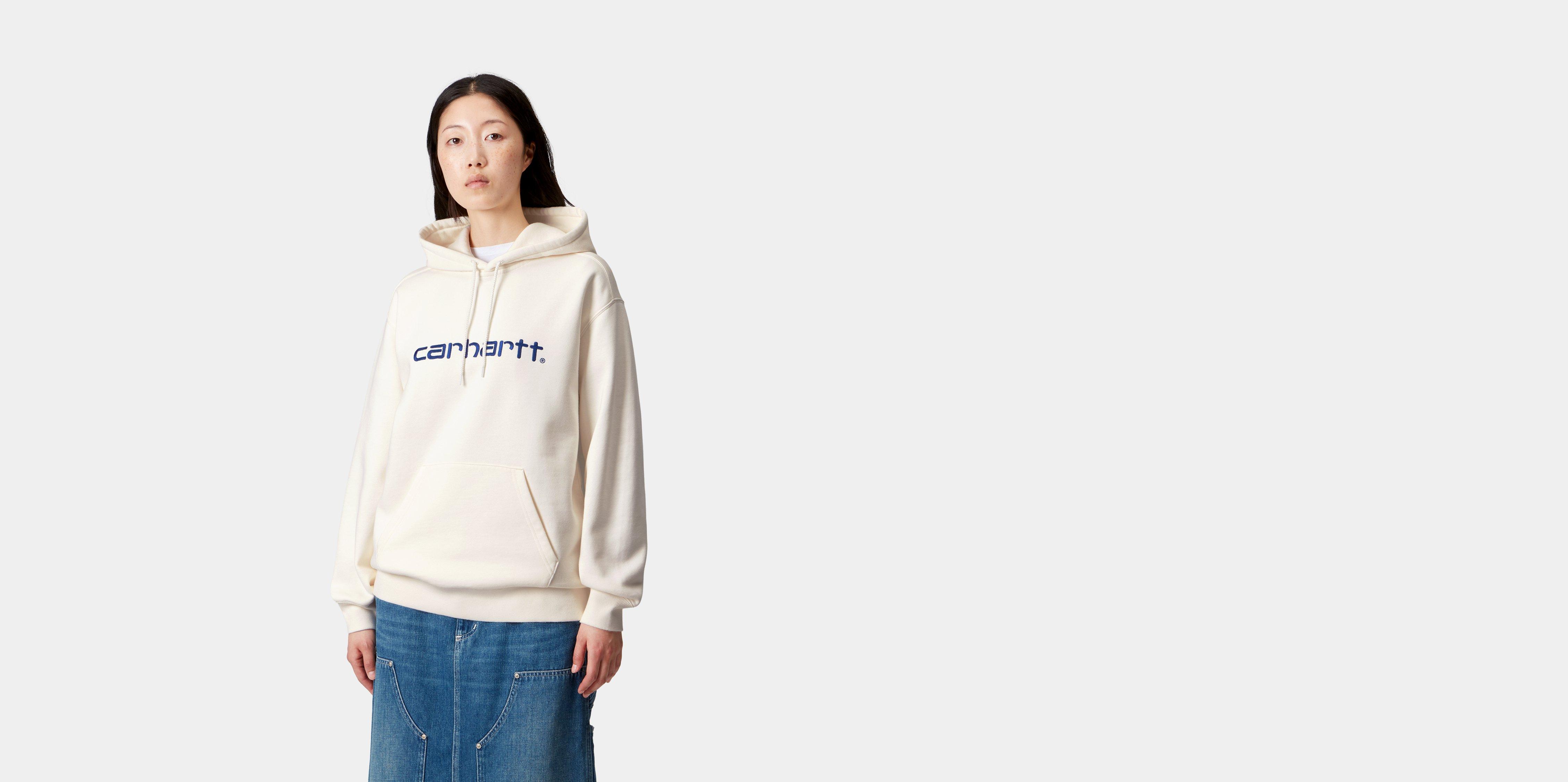 Carhartt WIP W' Hooded Carhartt Sweatshirt Wax / Wolfsbane | beige|white | M | Women