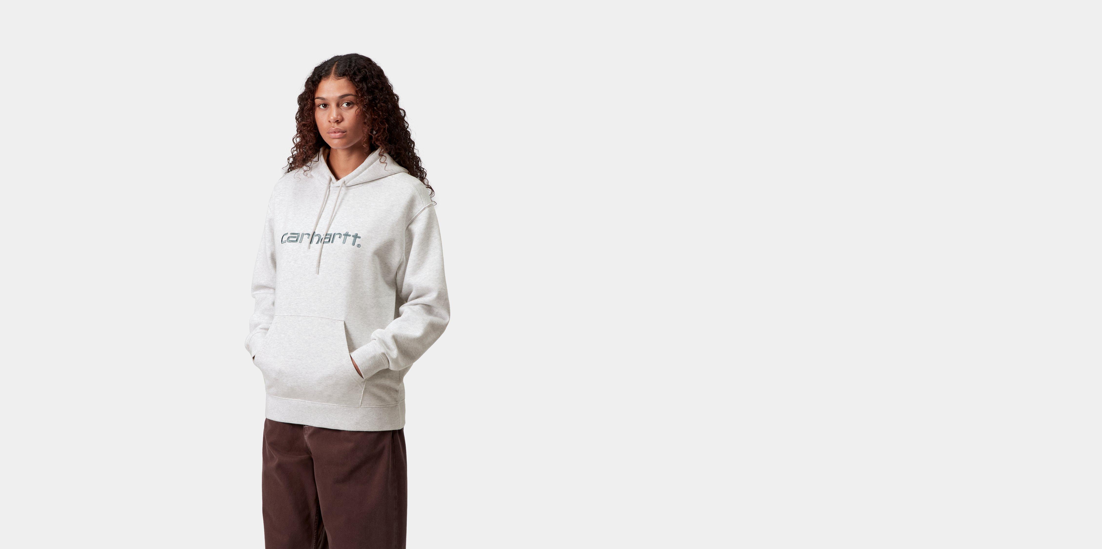 Carhartt WIP W' Hooded Carhartt Sweatshirt Ash Heather / Citadel | grey | S | Women