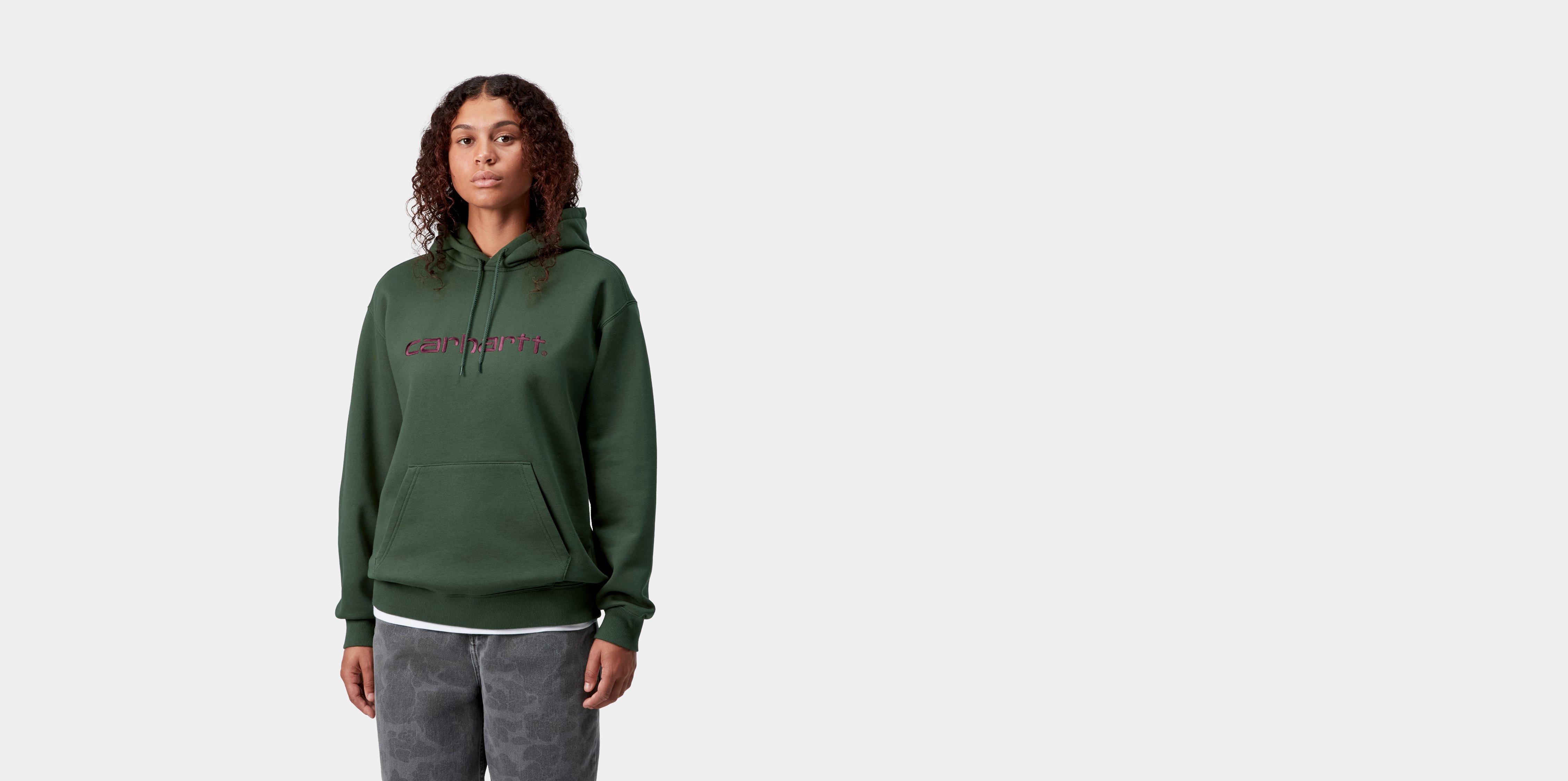Carhartt WIP W' Hooded Carhartt Sweatshirt Sycamore Tree / Rondo | green | M | Women