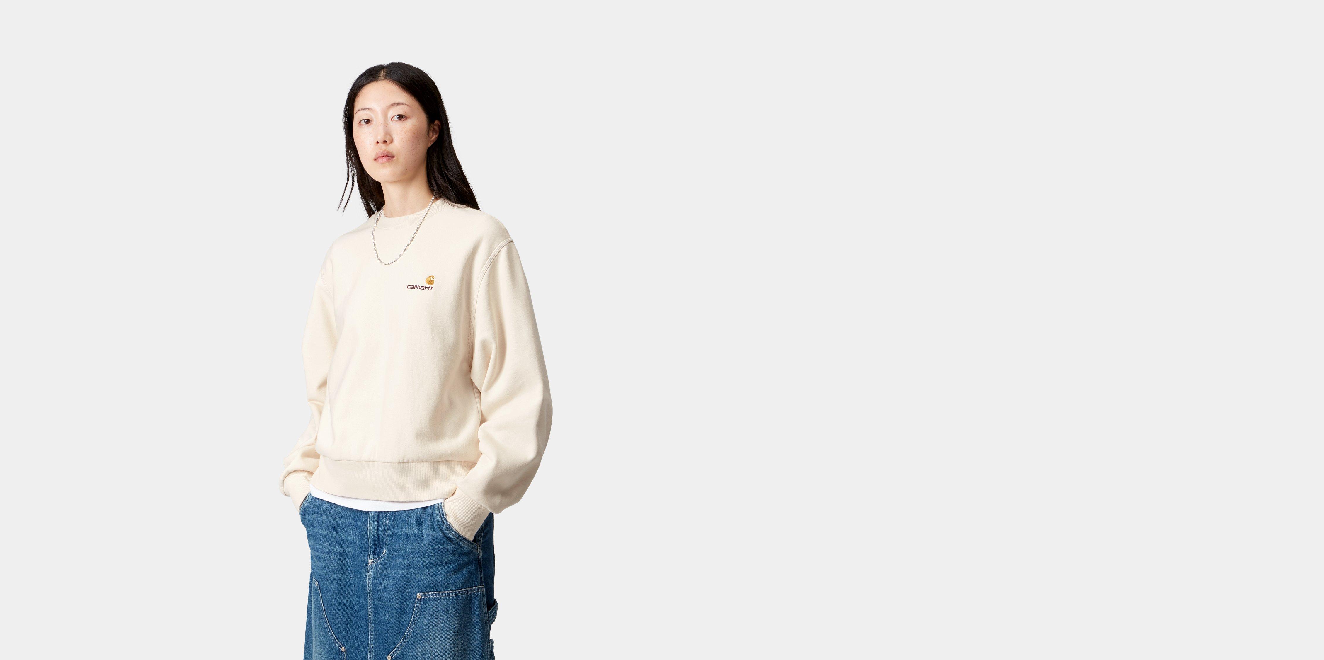 その他 Carhartt Ivory cotton blend American Script Swea Carhartt WIP W' American Script Sweatshirt, Natural