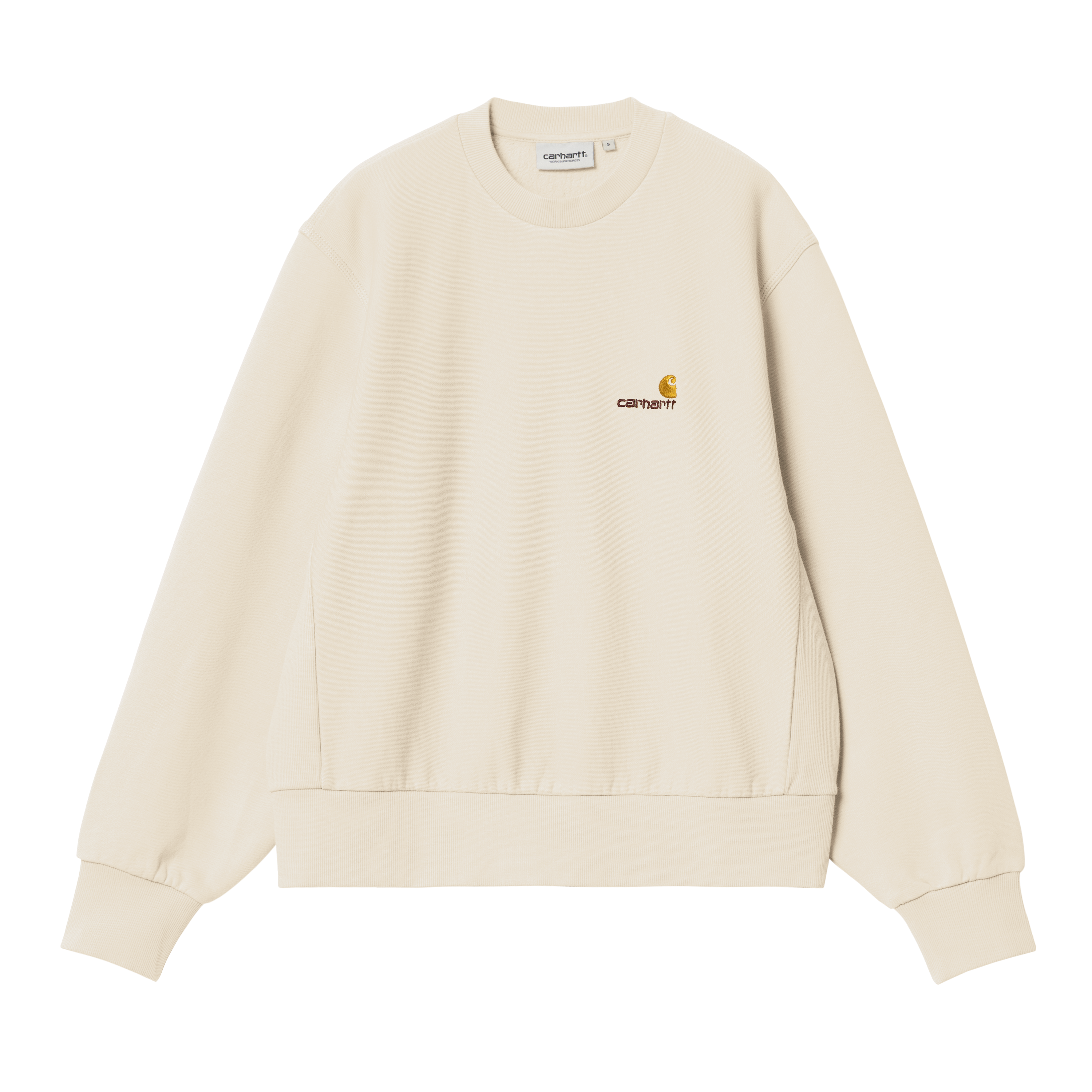 【関税込み】 American Script cotton blend sweatshirt Carhartt WIP W' American Script Sweatshirt, Natural