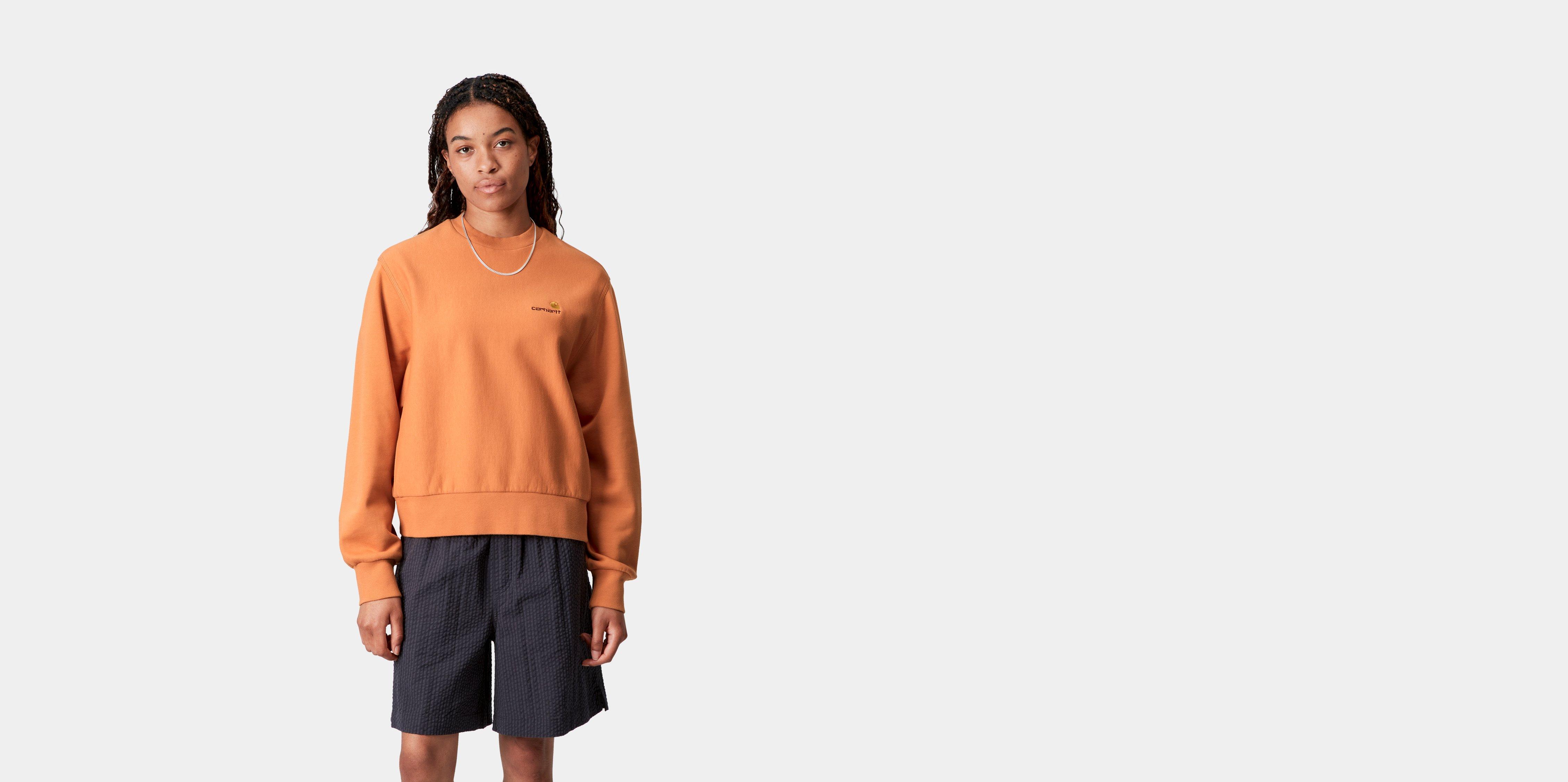 Carhartt WIP Women’s American Script Sweatshirt in Orange