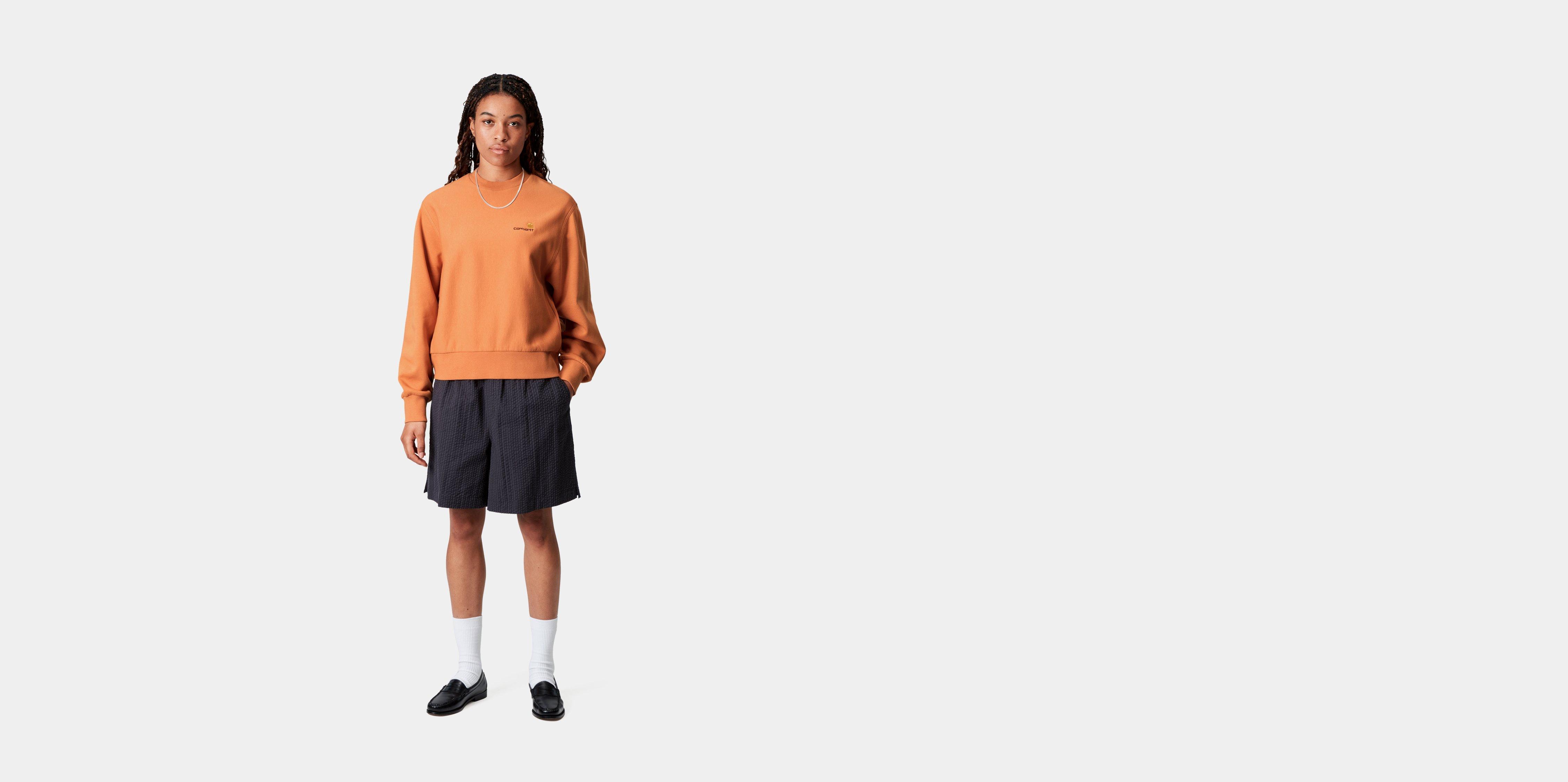 Carhartt WIP Women’s American Script Sweatshirt in Orange