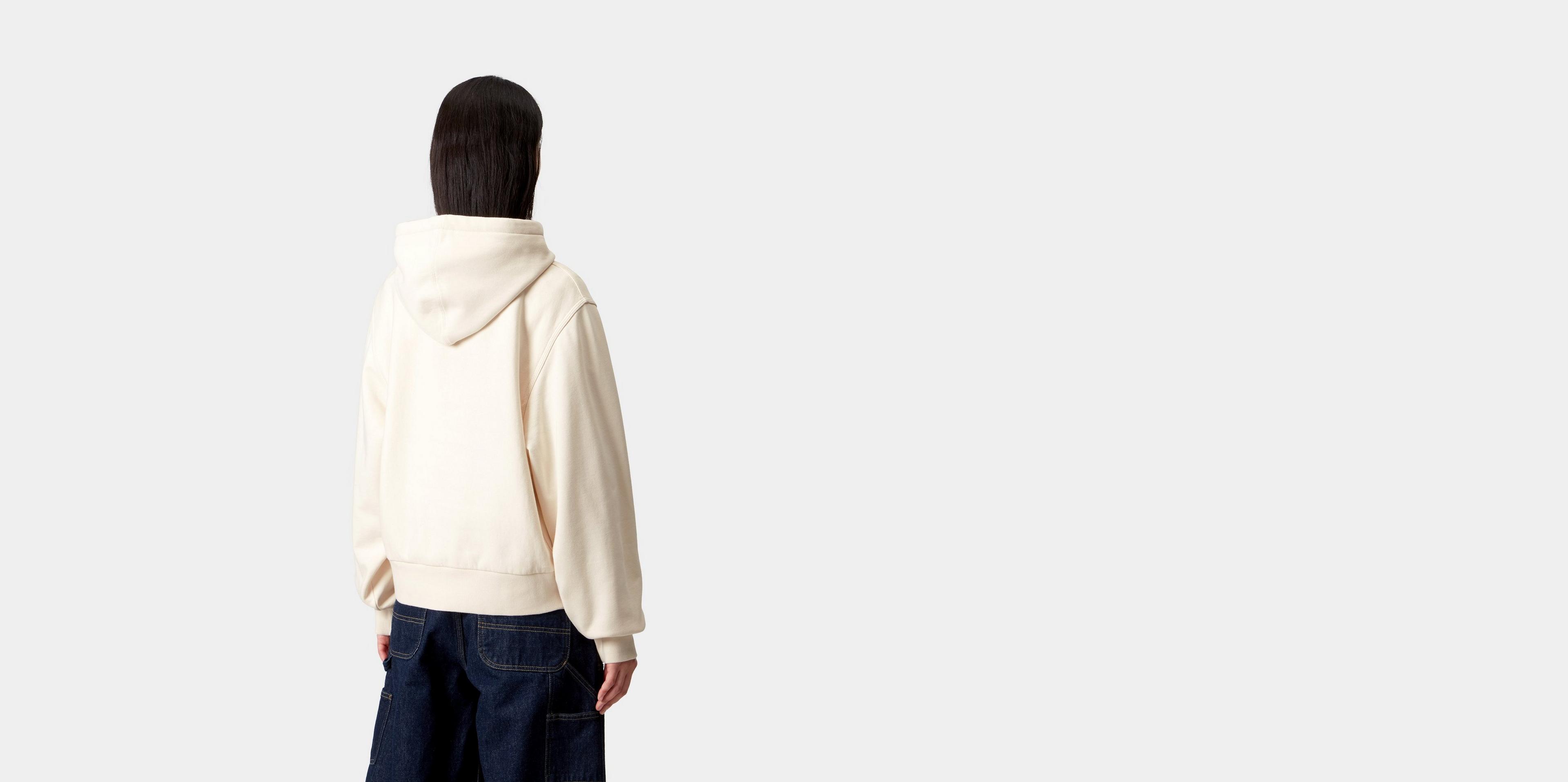 Carhartt WIP W' Hooded American Script Sweatshirt, Natural