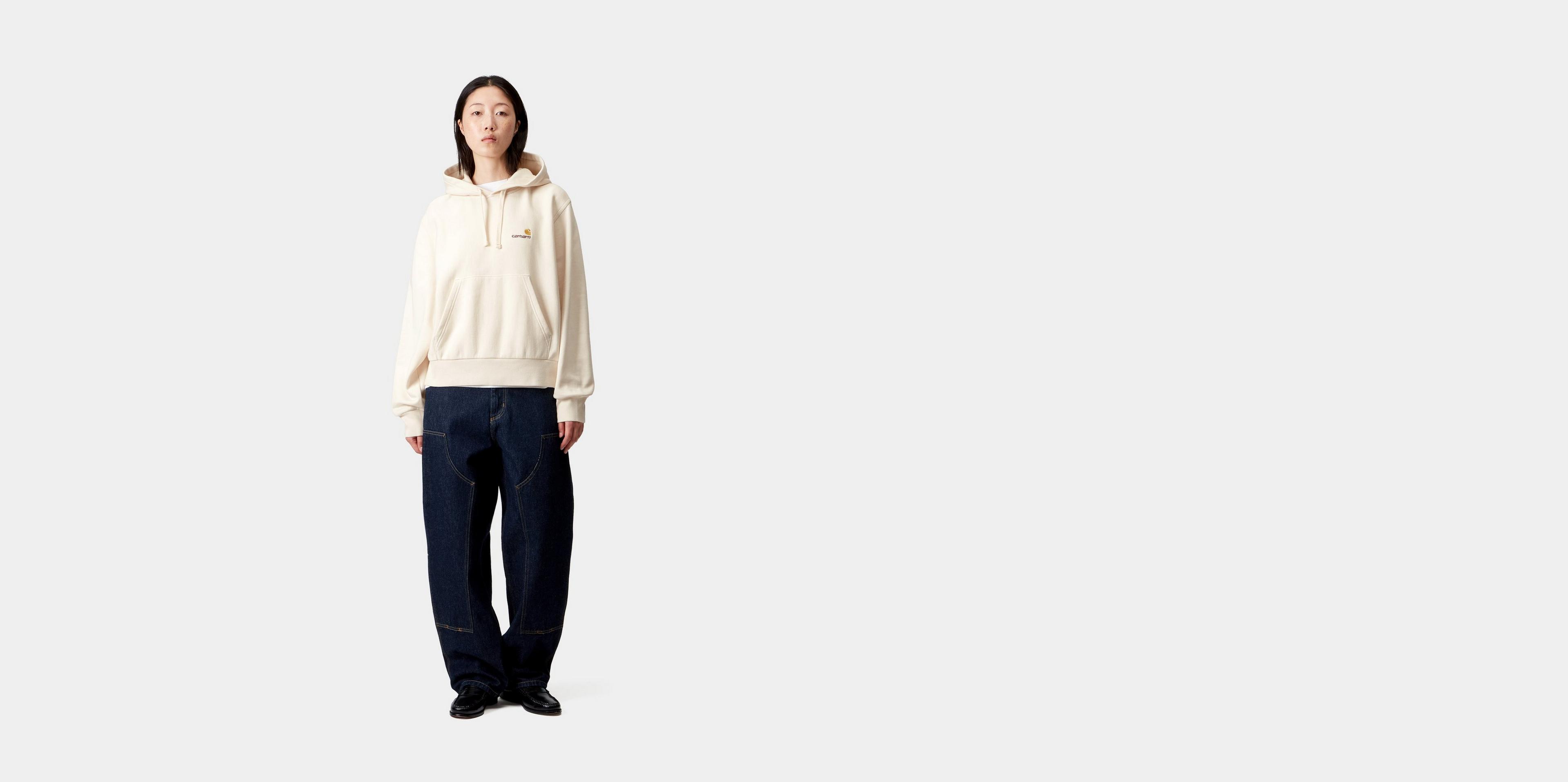Carhartt WIP W' Hooded American Script Sweatshirt, Natural