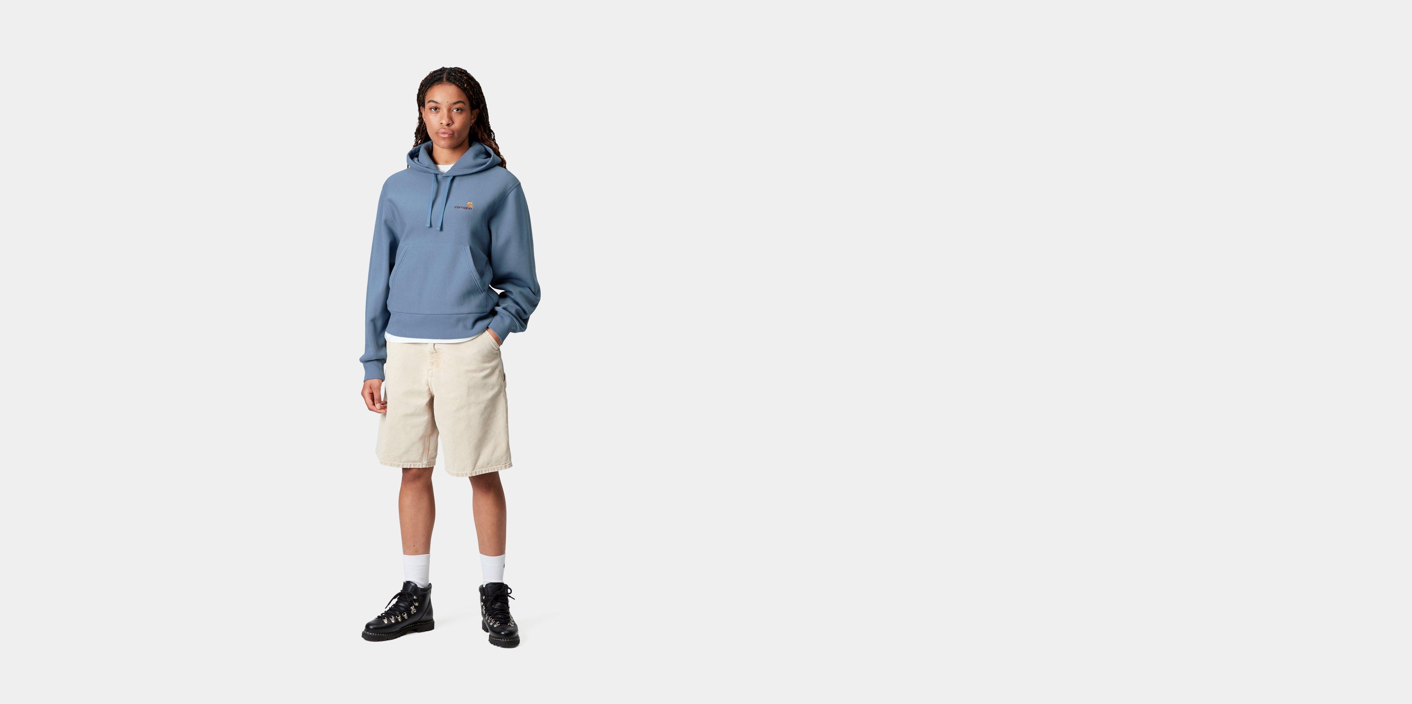 Carhartt WIP Women’s Hooded American Script Sweatshirt in Blau