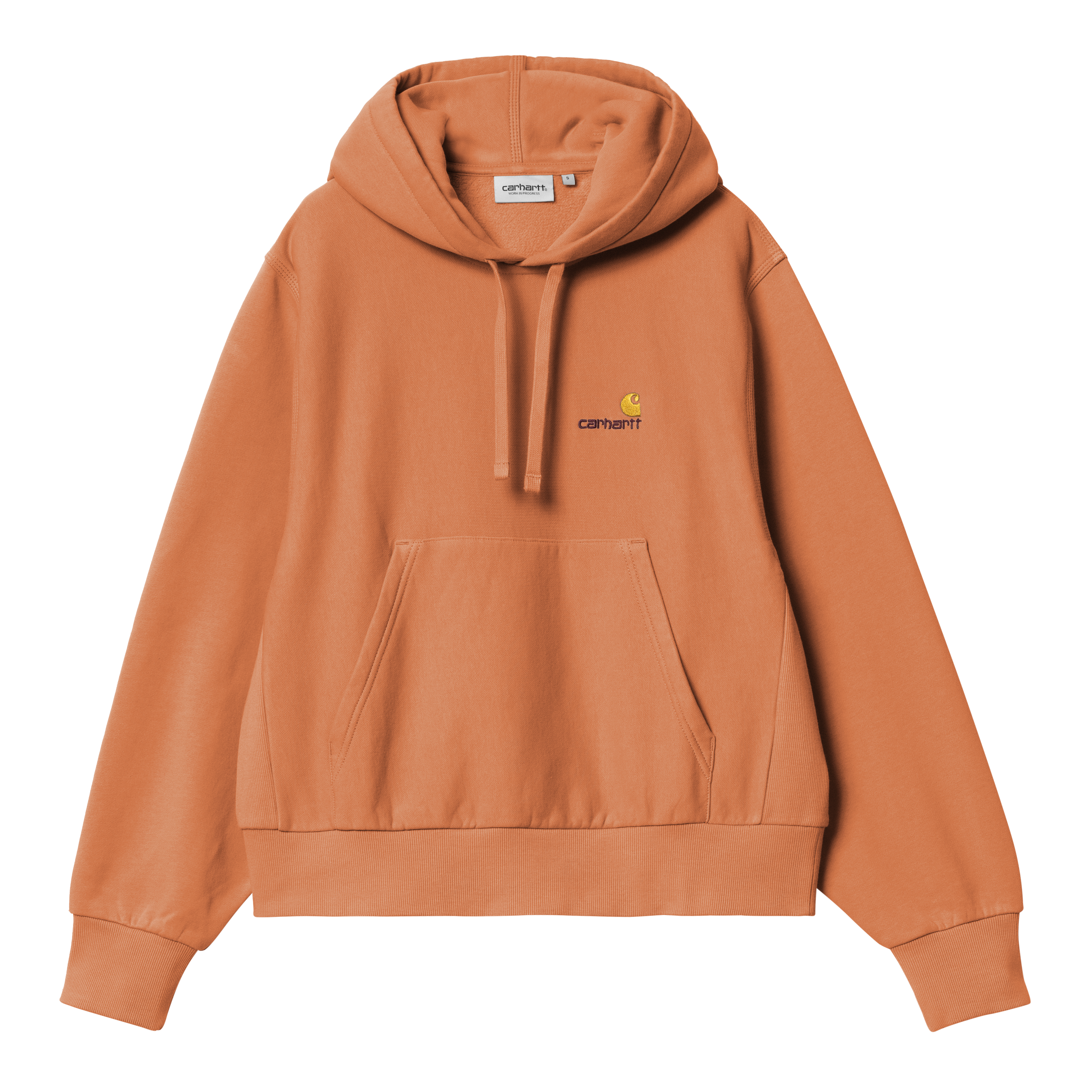 Carhartt WIP Women’s Hooded American Script Sweatshirt in Orange