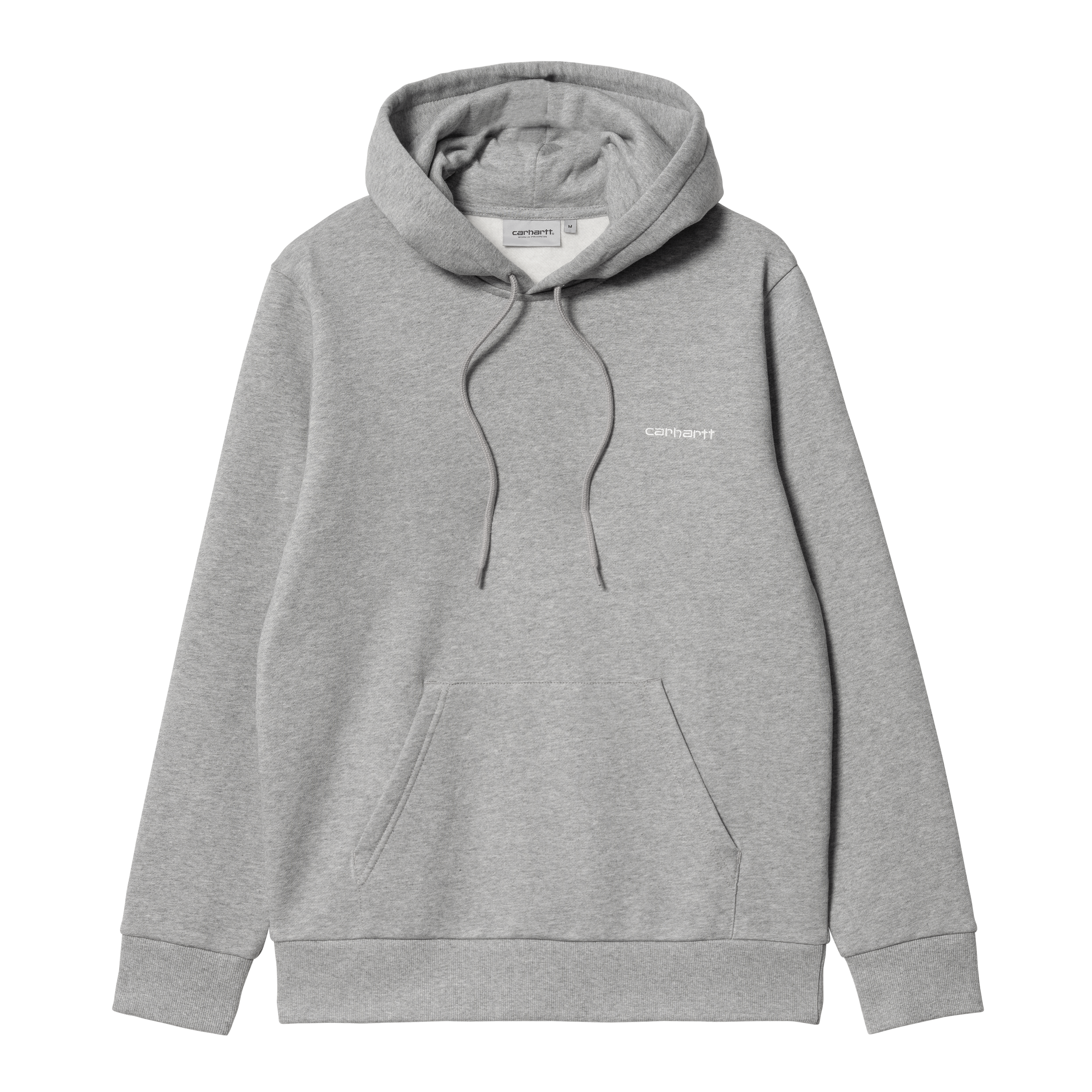 Carhartt WIP Hooded Script Embroidery Sweat in Grau