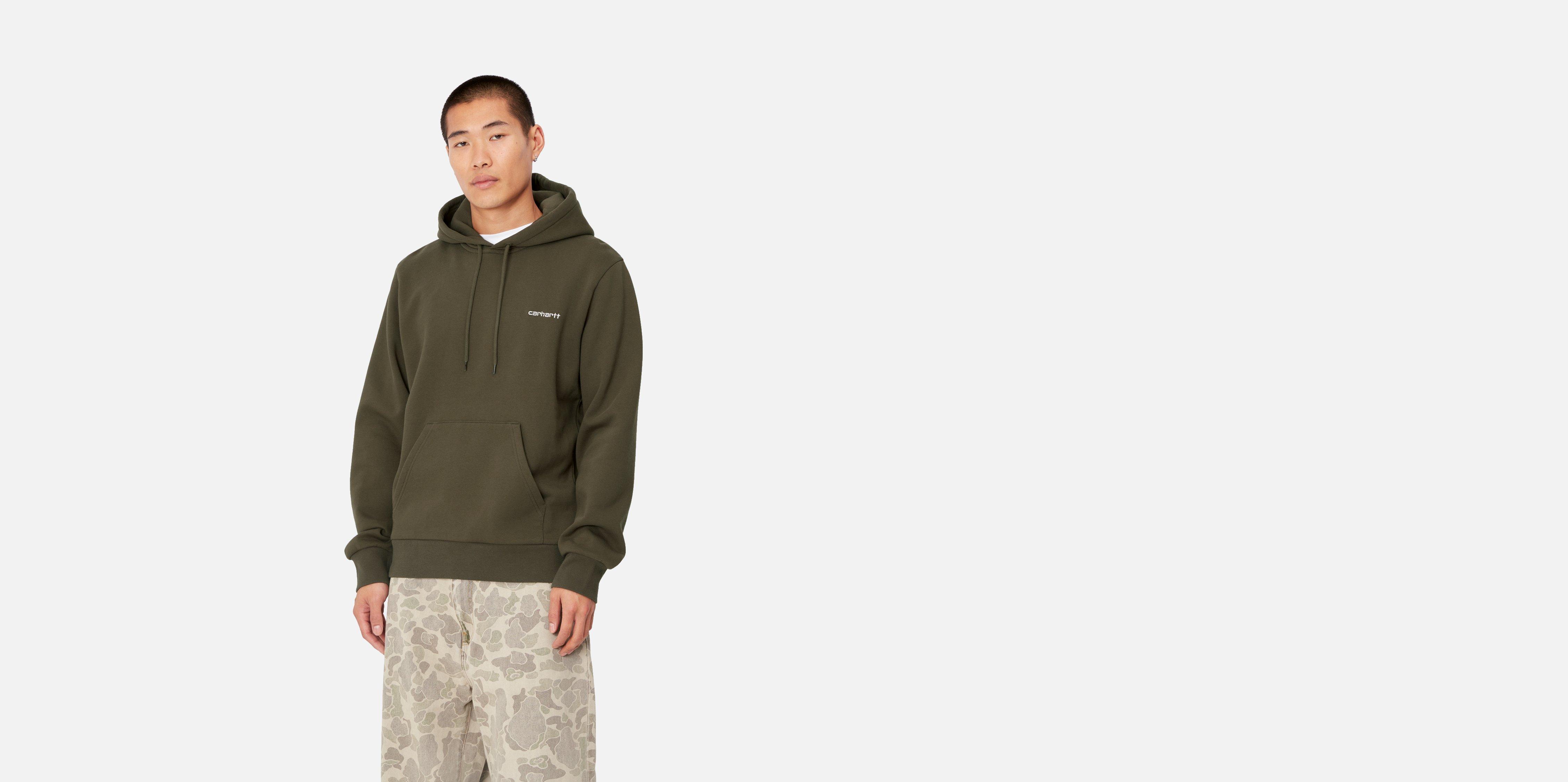 Hooded Script Embroidery Sweat