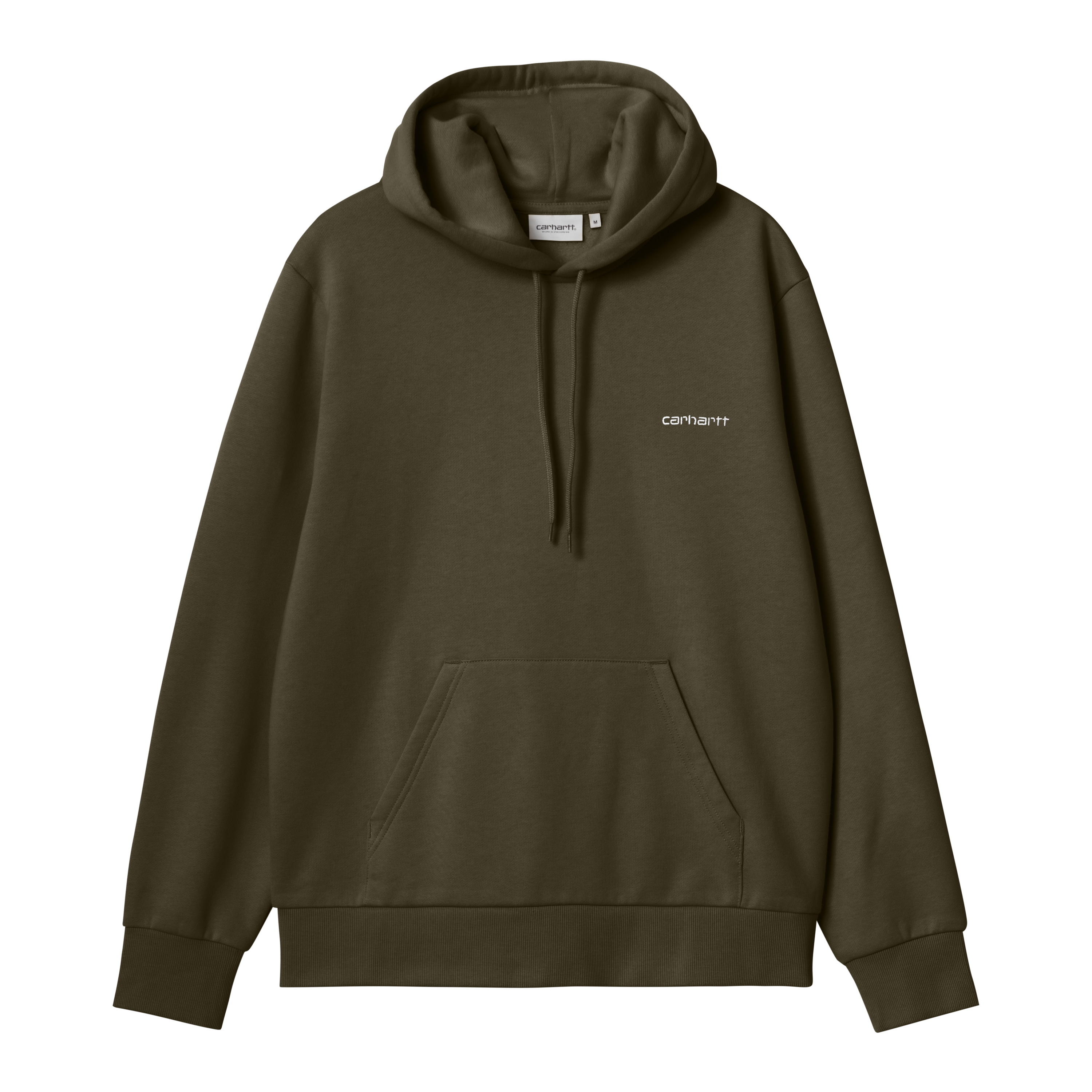 Carhartt WIP Hooded Script Embroidery Sweat Vert