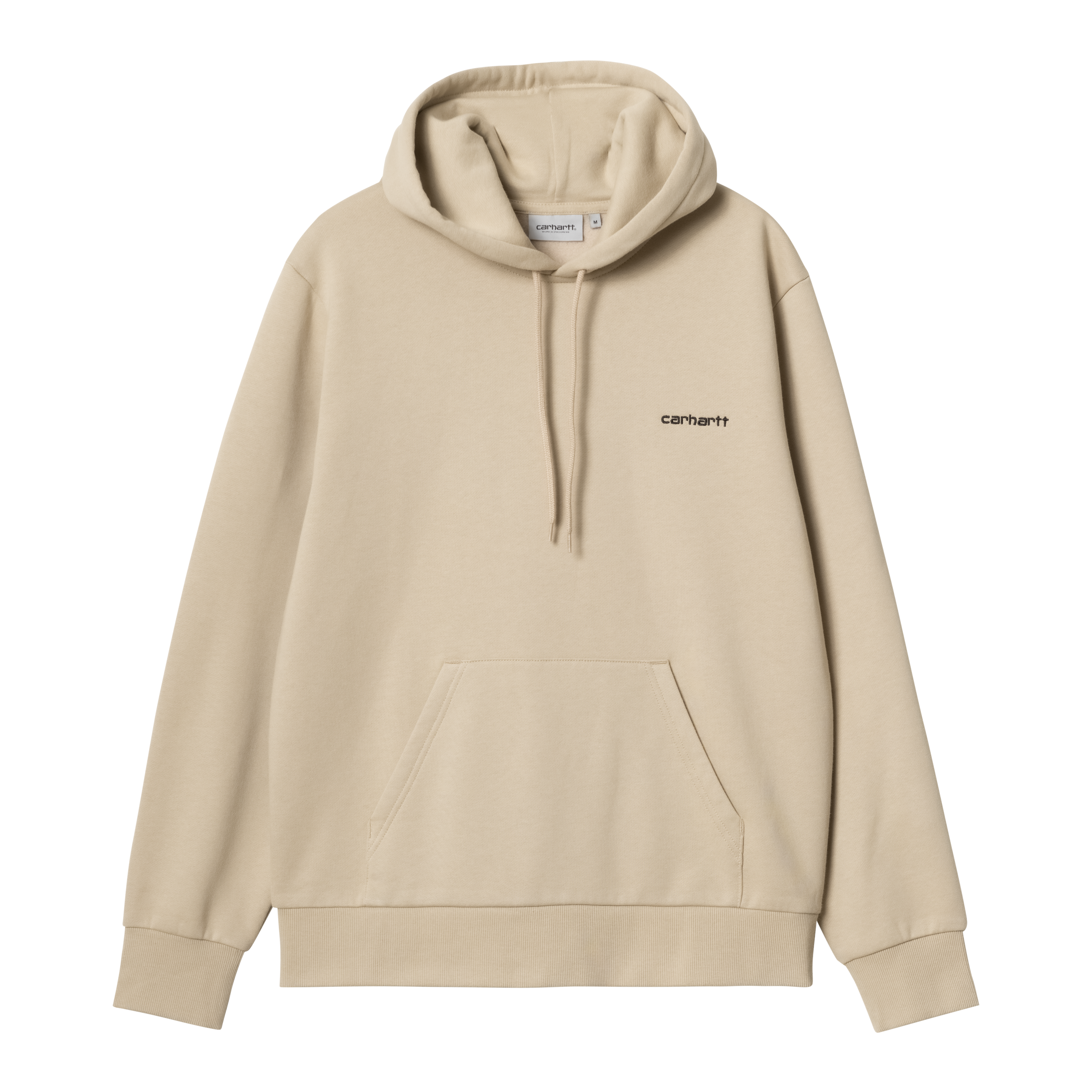 Carhartt WIP Hooded Script Embroidery Sweat Beige