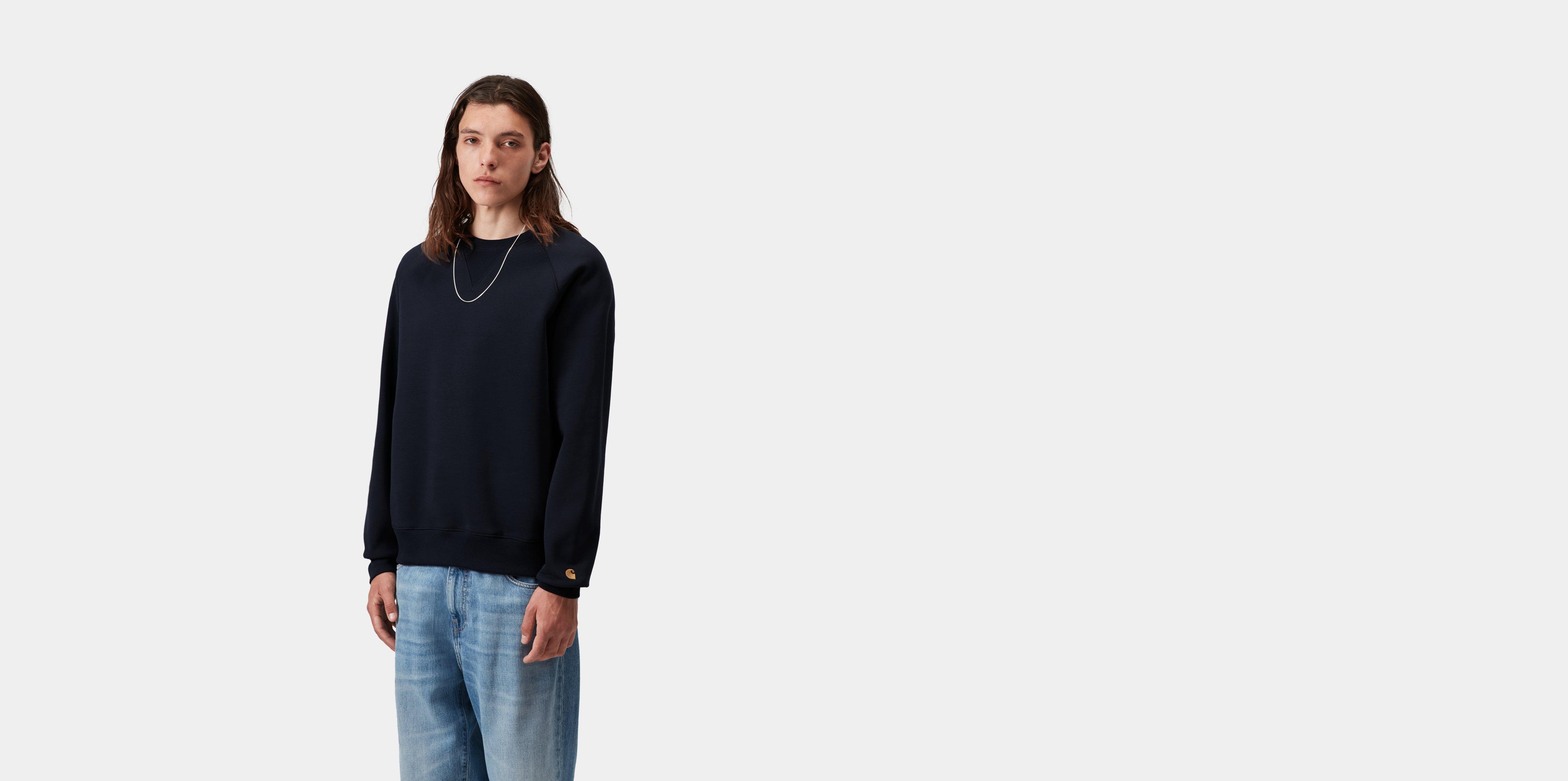 Carhartt WIP Chase Sweatshirt Dark Navy / Gold | blue | S | Men