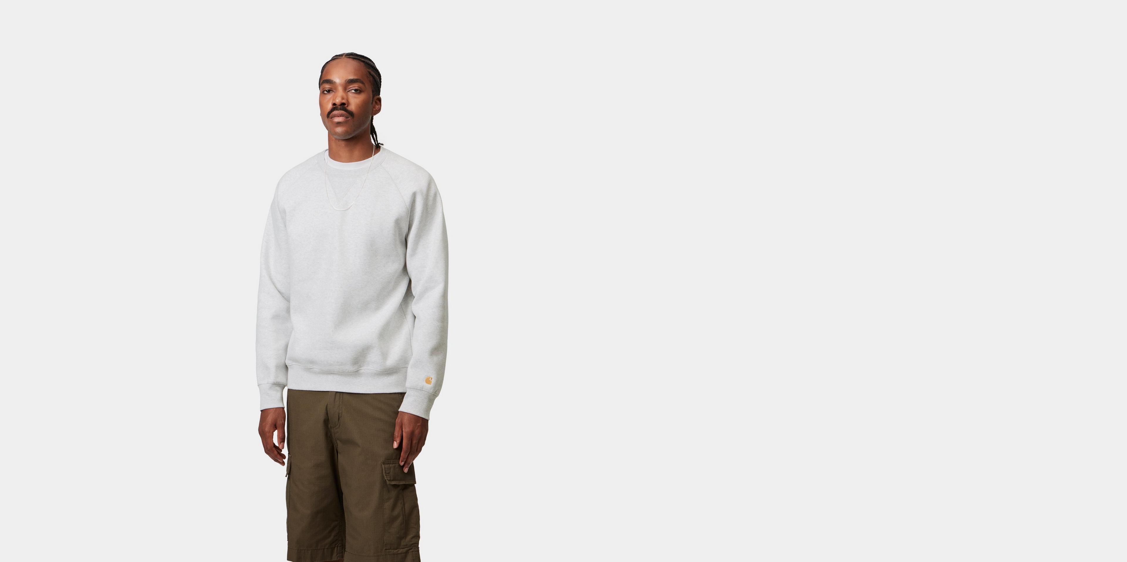 Carhartt WIP Chase Sweatshirt, Ash Heather / Gold | Official