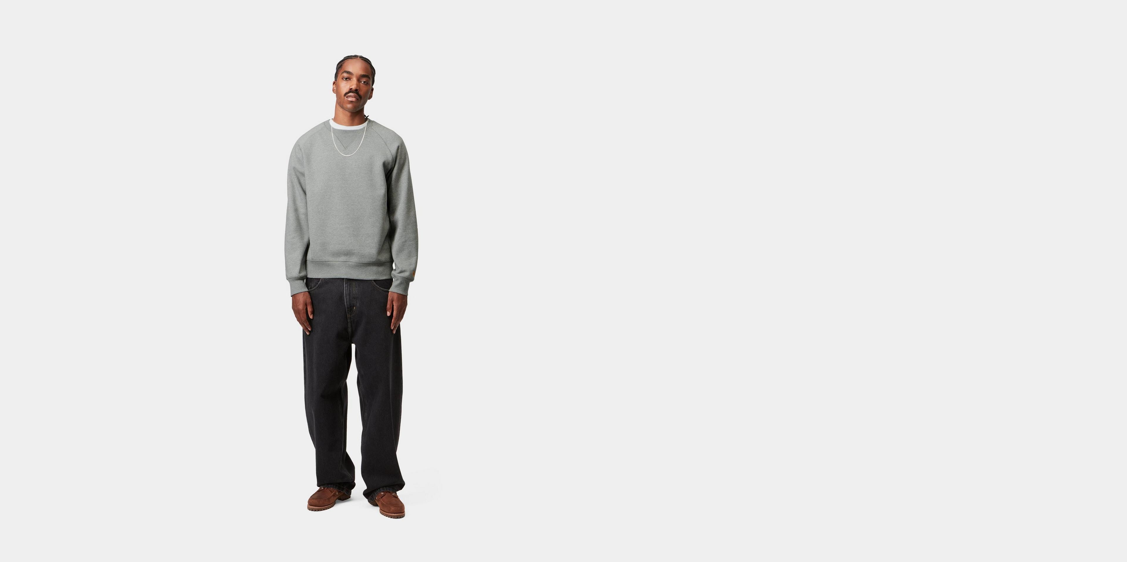 Carhartt WIP Chase Sweatshirt, Grey Heather / Gold