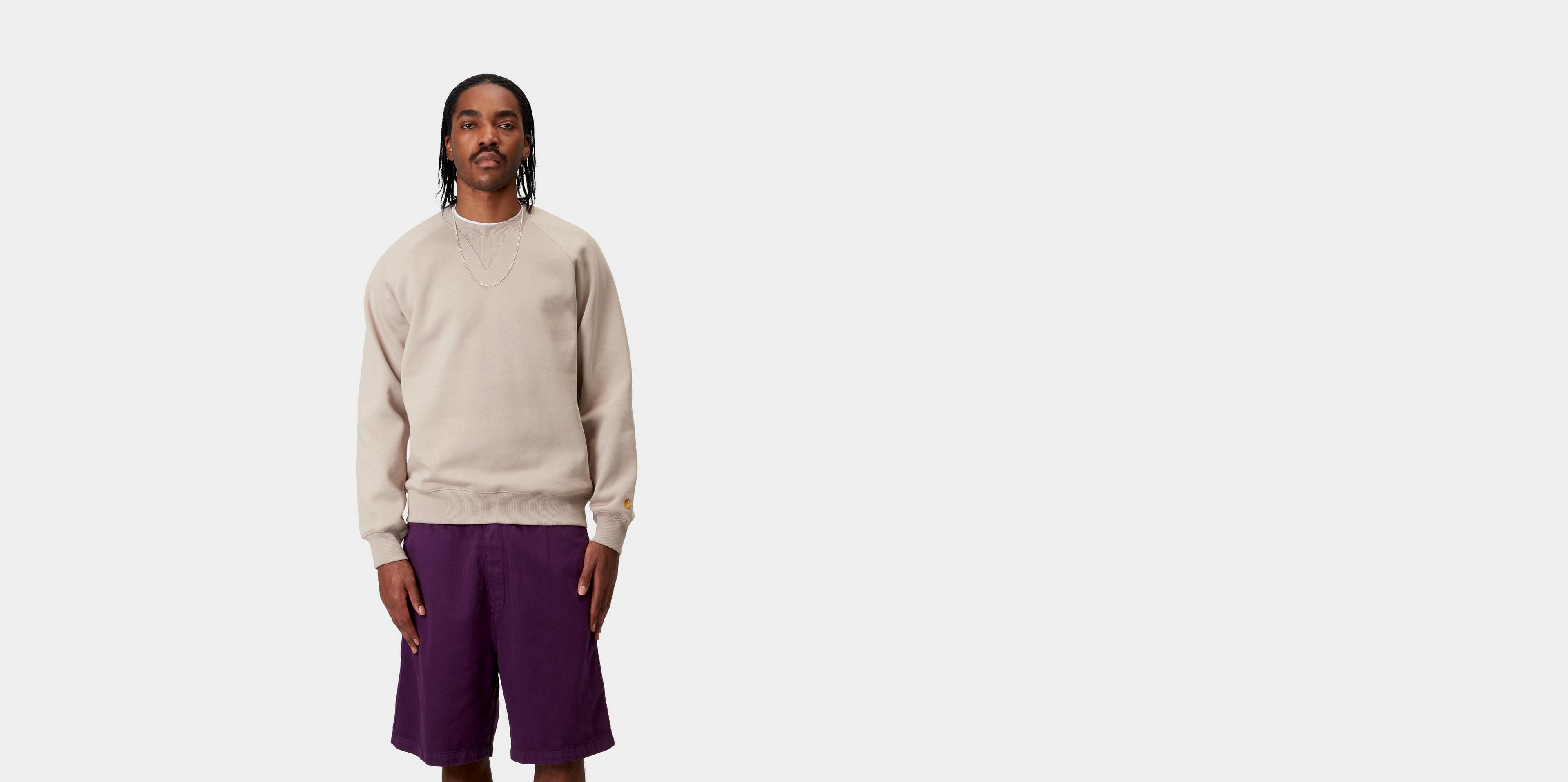 Carhartt WIP Chase Sweatshirt, Dusky Beige / Gold | Official