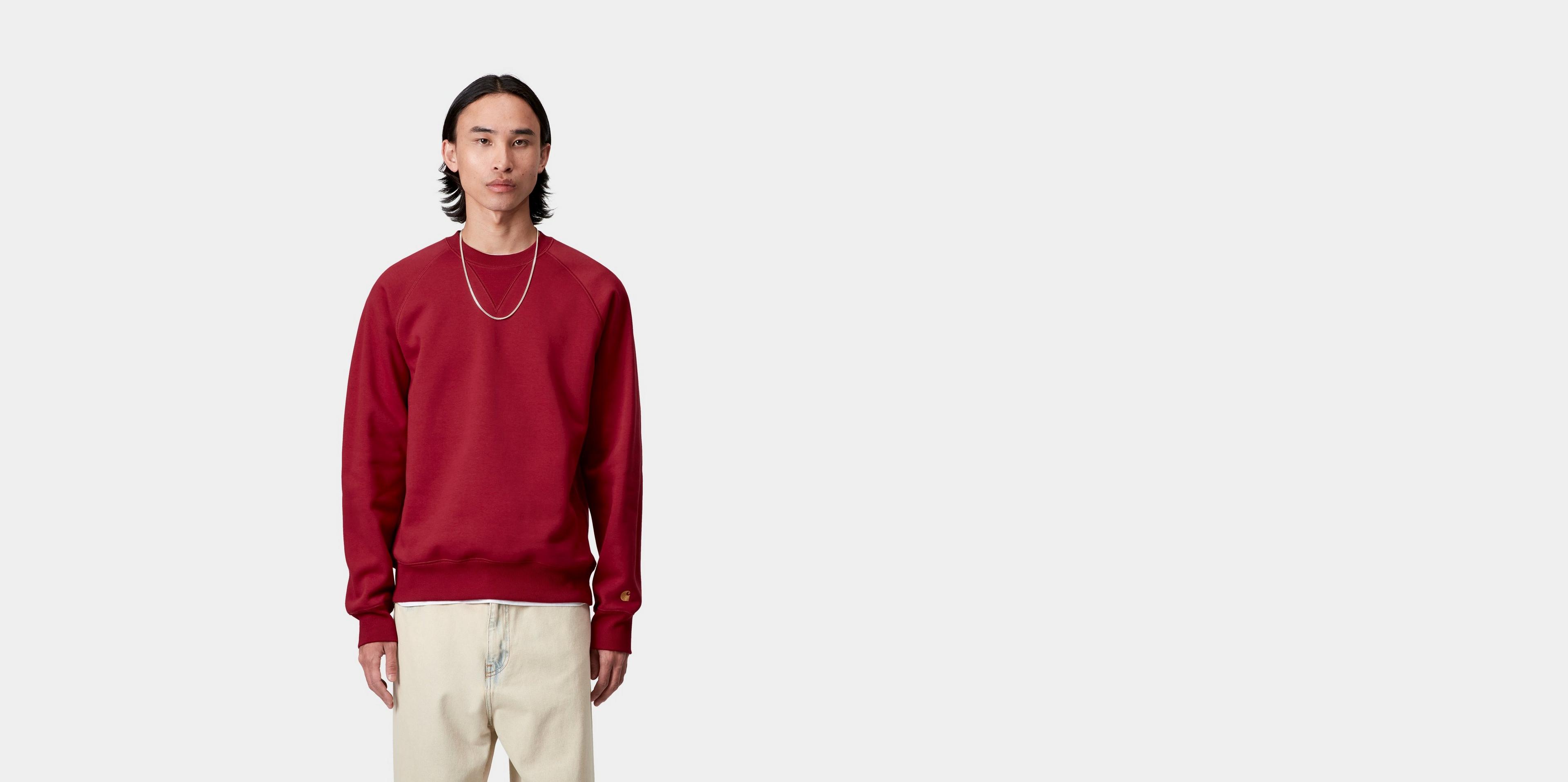 Carhartt WIP Chase Sweatshirt, Scarlet / Gold | Official Online Store