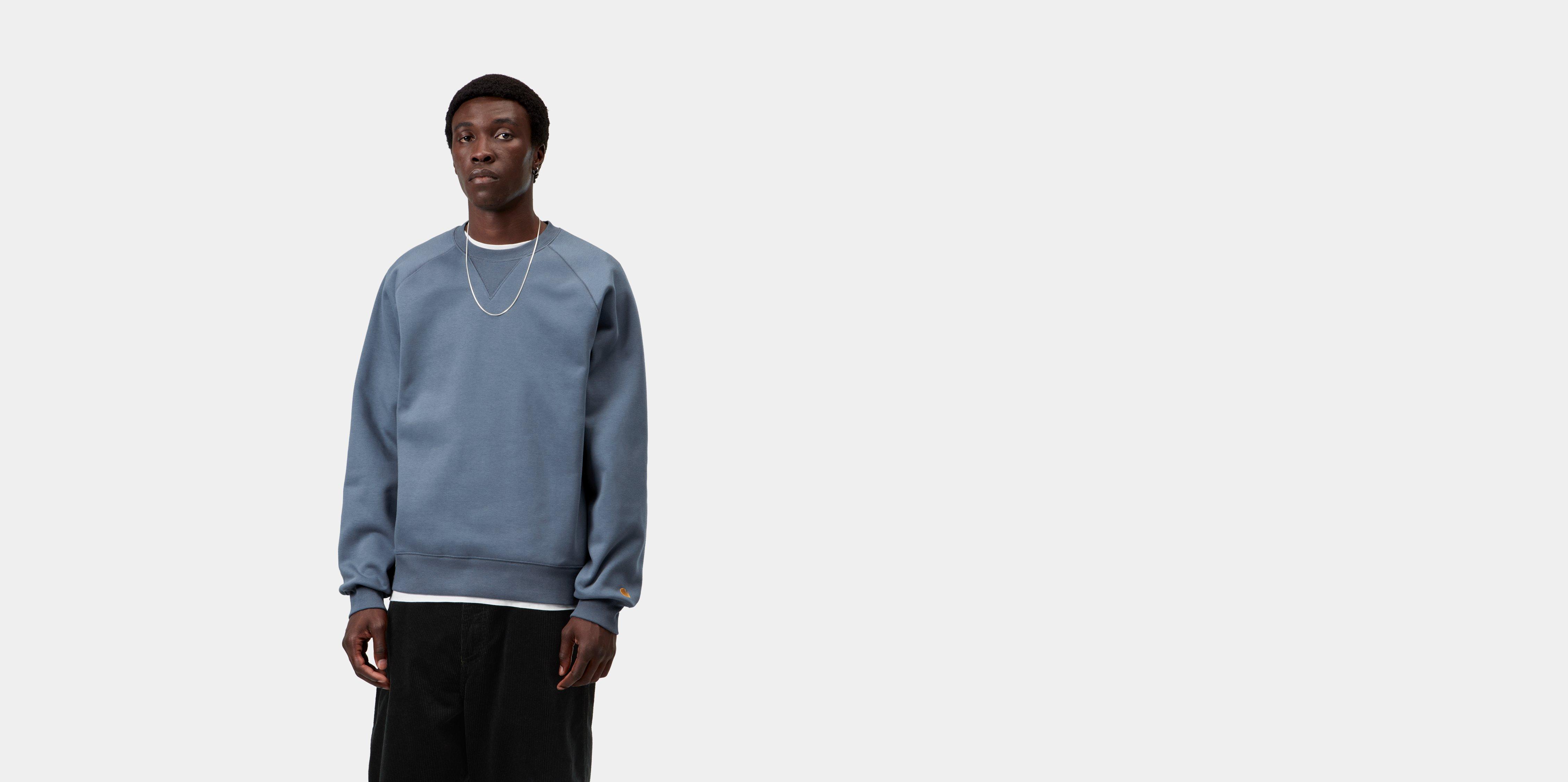 Carhartt WIP Chase Sweatshirt Icesheet / Gold | blue | L | Men