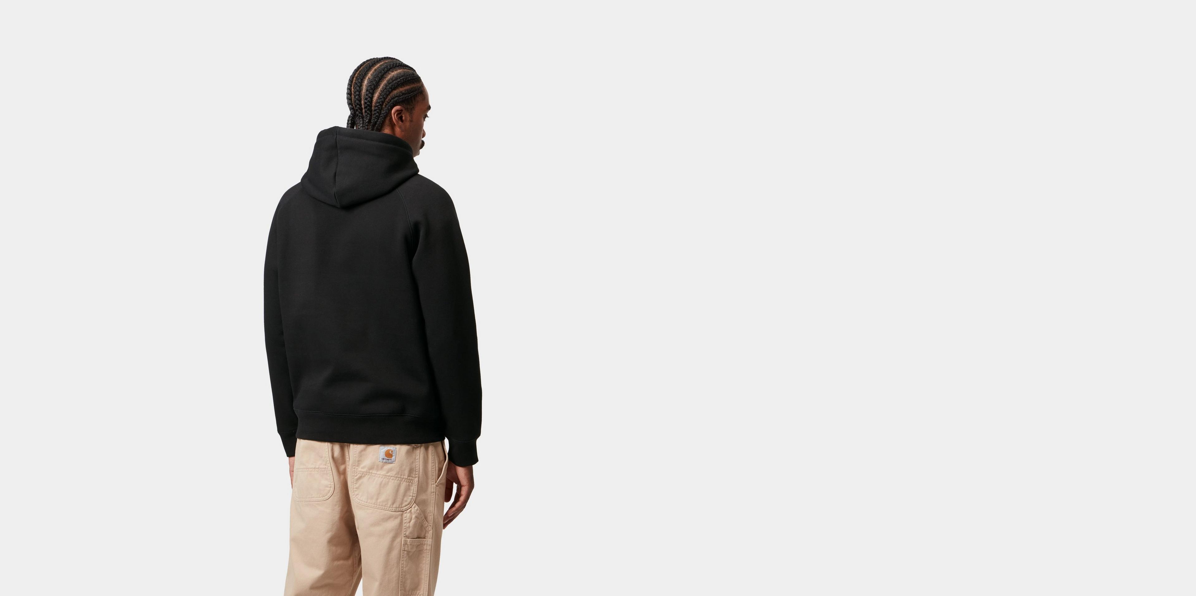 Carhartt WIP Hooded Chase Sweatshirt, Black / Gold