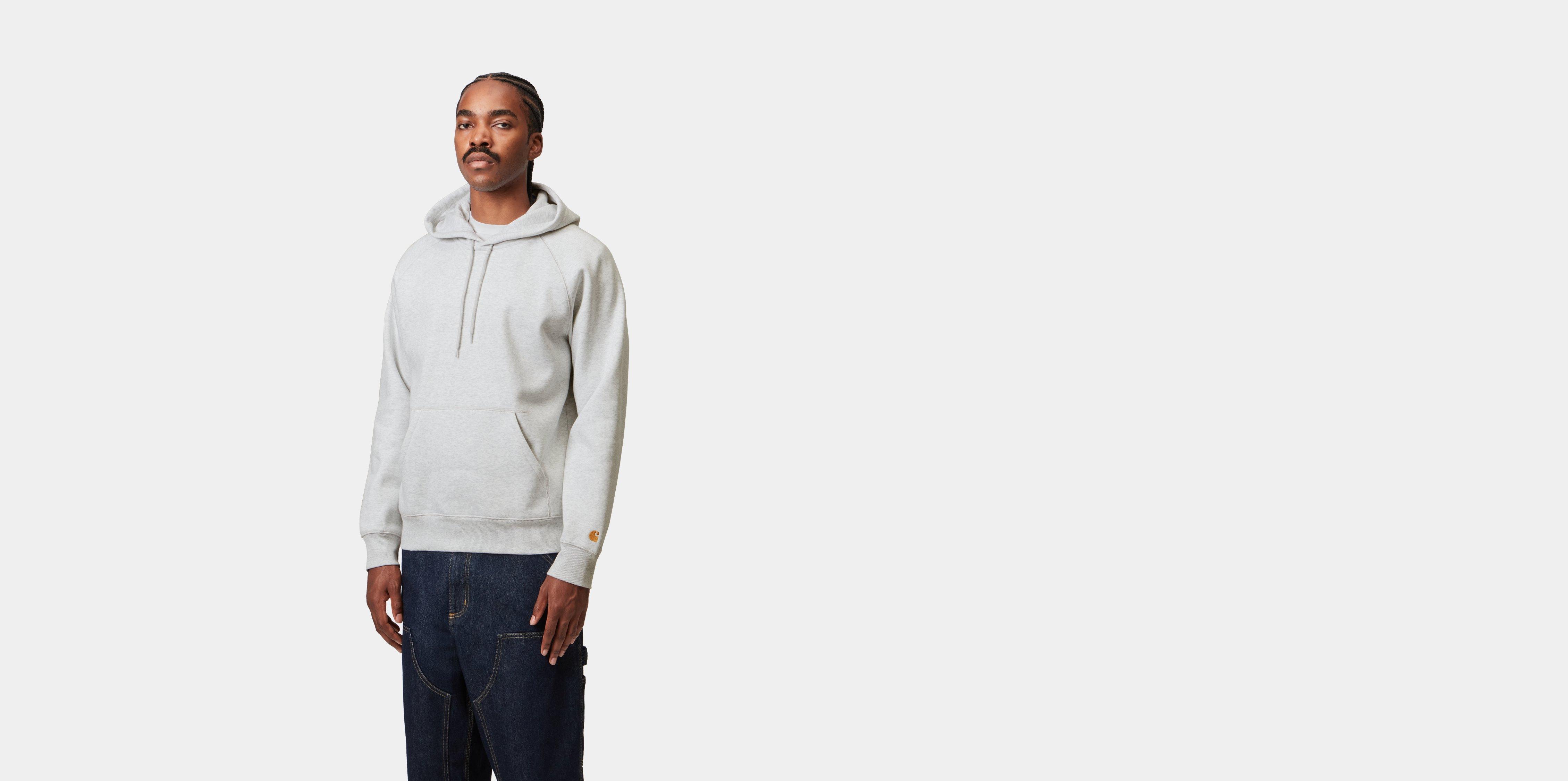 パーカー・フーディ Carhartt SS25 HOODED CHASE SWEAT (I033661 00HXX) I033661_00M_XX] Carhartt WIP Hooded Chase Sweater (Grey