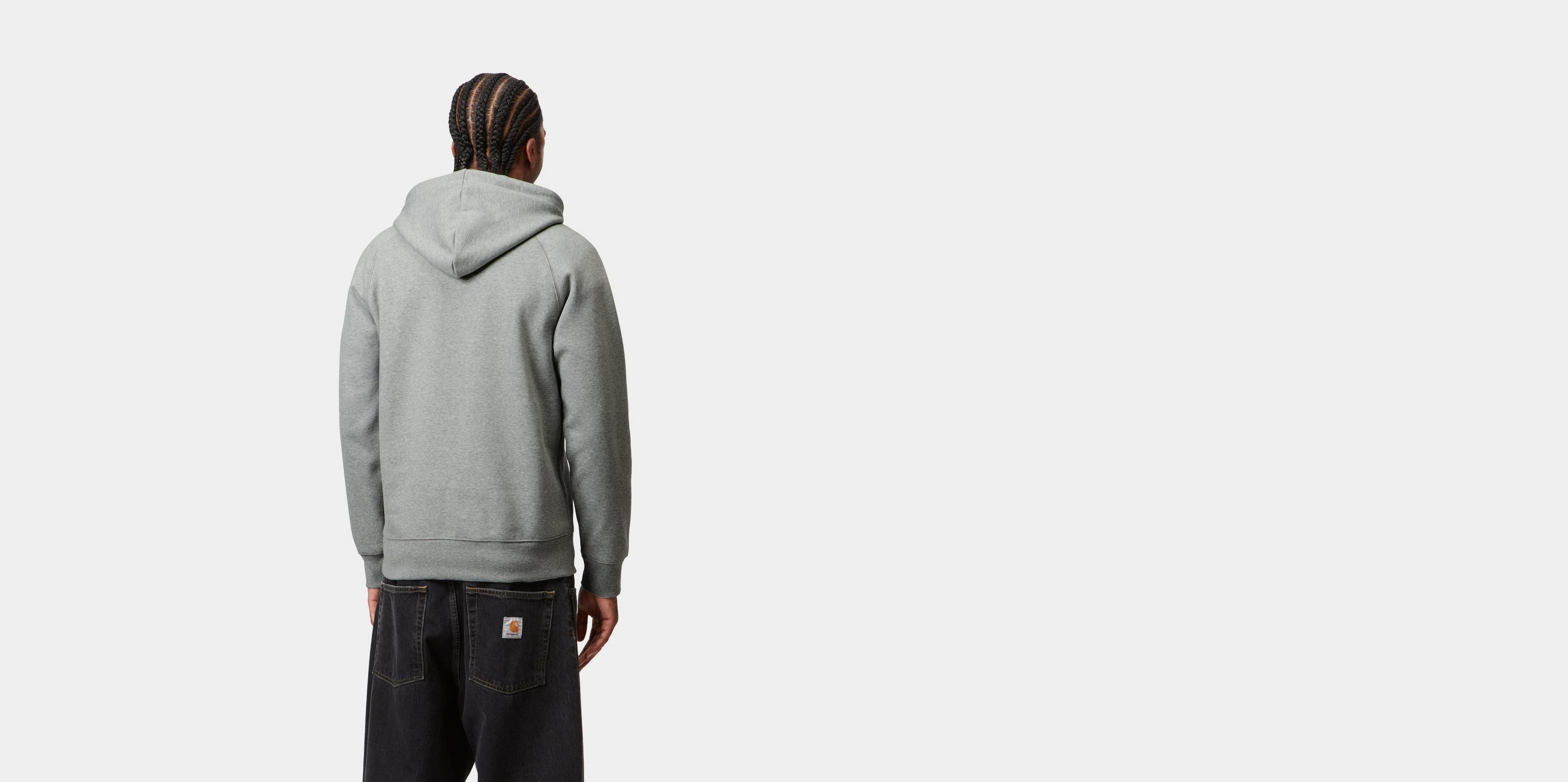 【carhartt】\"Hooded Chase\"フードチェイスフーディ/GreyHeather Carhartt WIP Hooded Chase Sweatshirt | Grey Heather