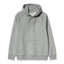 Carhartt WIP Hooded Chase Sweatshirt, Grey Heather / Gold