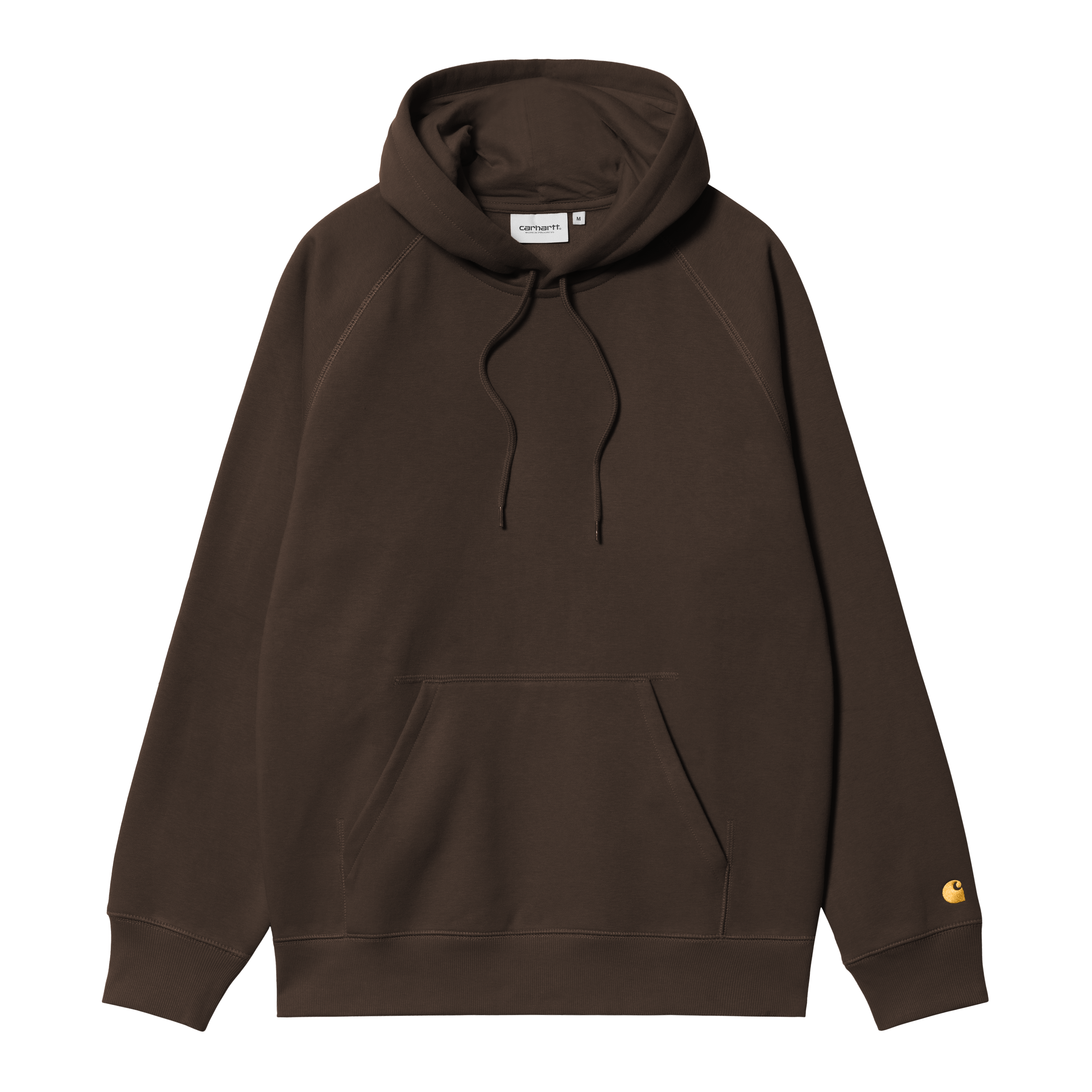 carhartt tobacco sweatshirt Carhartt WIP Hooded Chase Sweatshirt, Tobacco / Gold