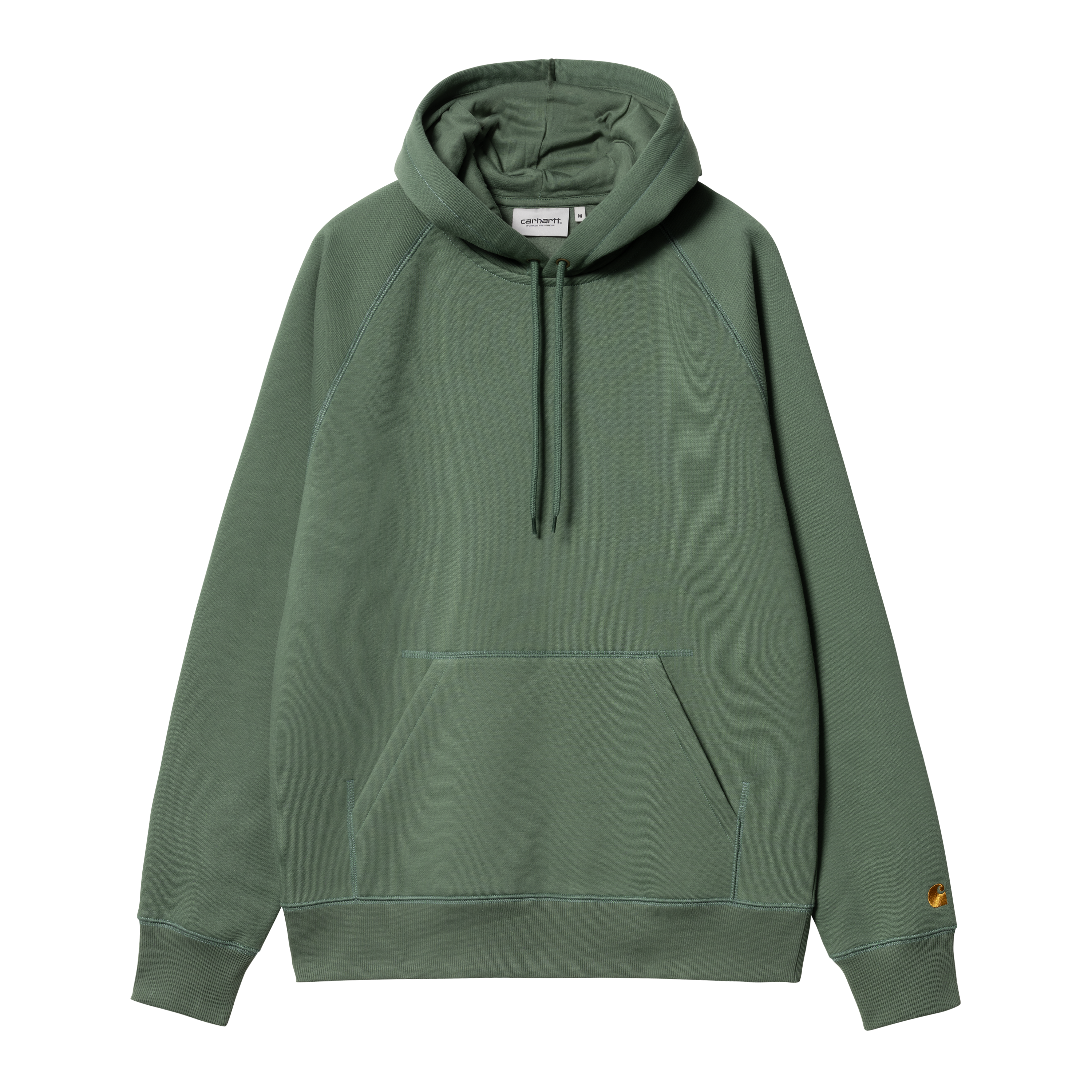 Carhartt WIP Hooded Chase Sweatshirt Duck Green Gold Official Online Store