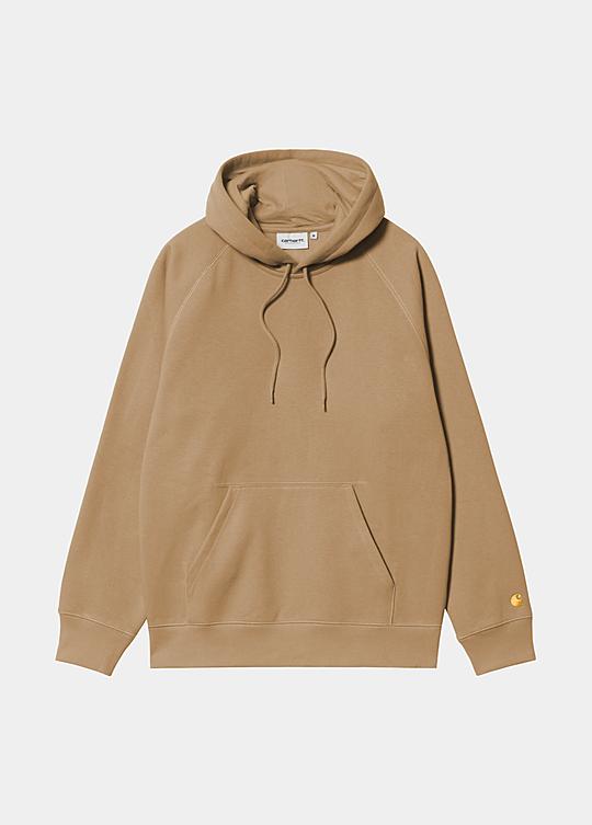 Carhartt WIP Hooded Chase Sweatshirt, Grey Heather / Gold Carhartt WIP Hooded Chase Sweatshirt, Grey Heather / Gold