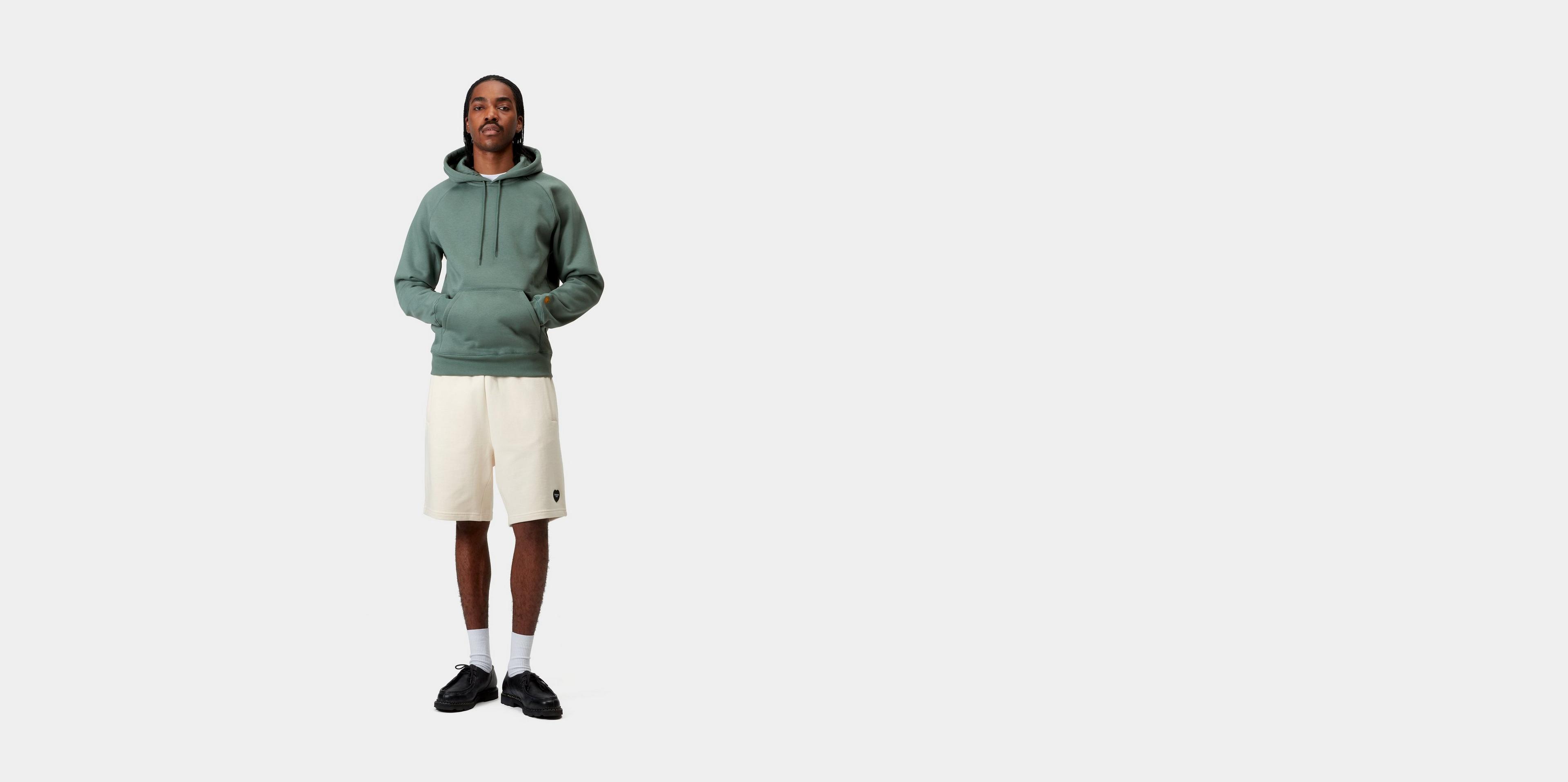 Carhartt WIP Hooded Chase Sweatshirt, Silver Pine / Gold