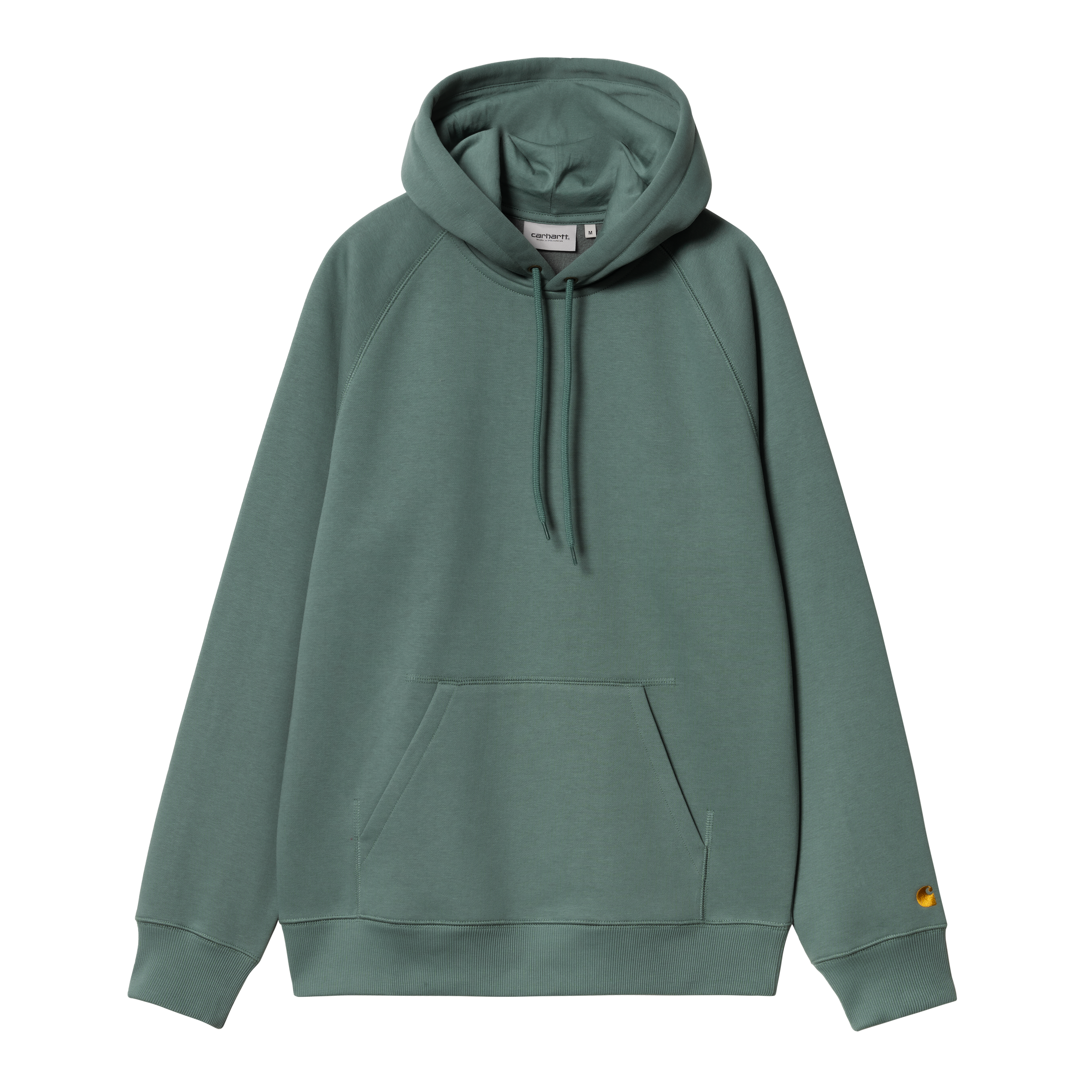 Carhartt WIP Hooded Chase Sweatshirt, Silver Pine / Gold