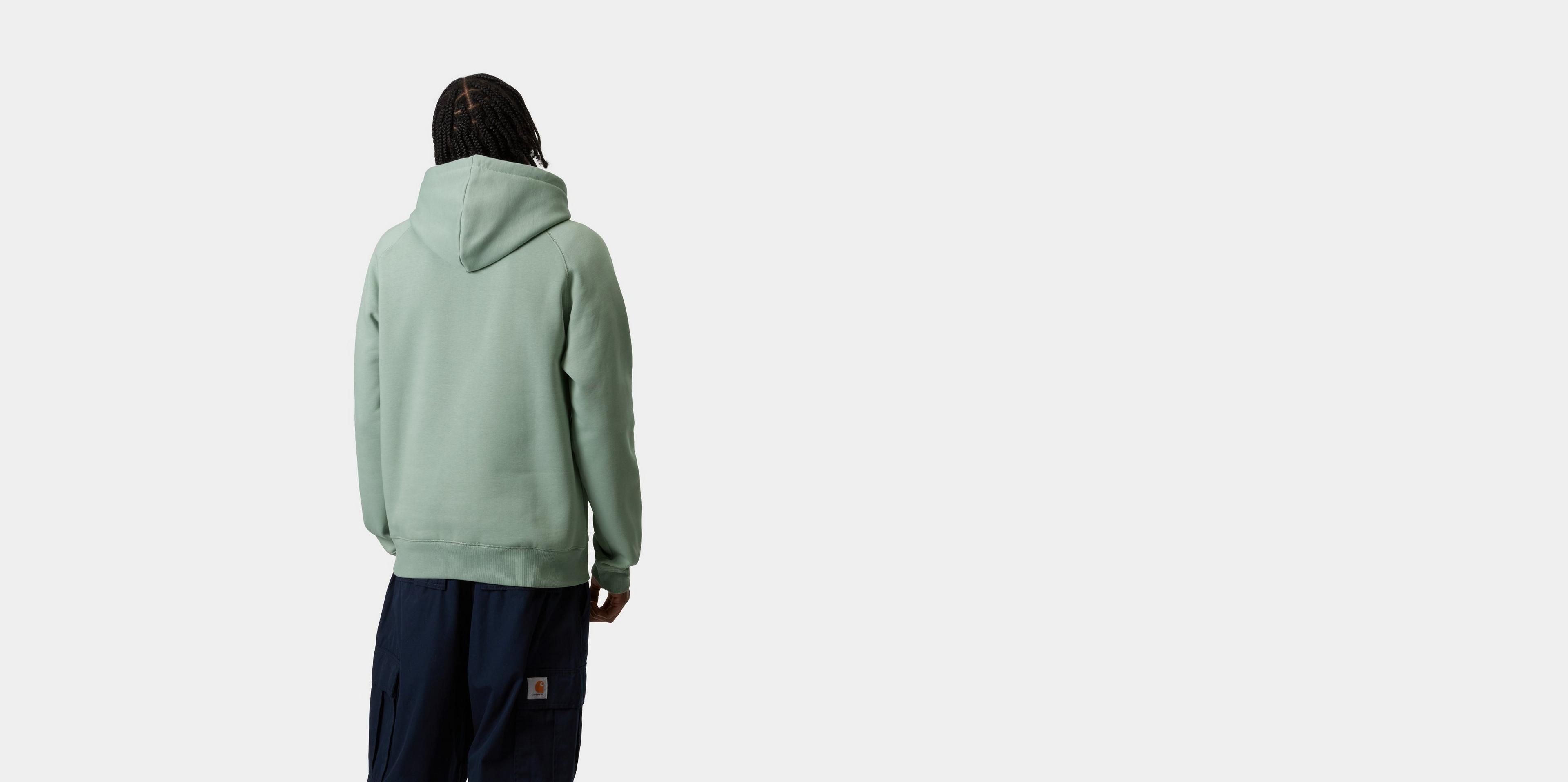 Carhartt WIP Hooded Chase Sweatshirt, Frosted Green / Gold
