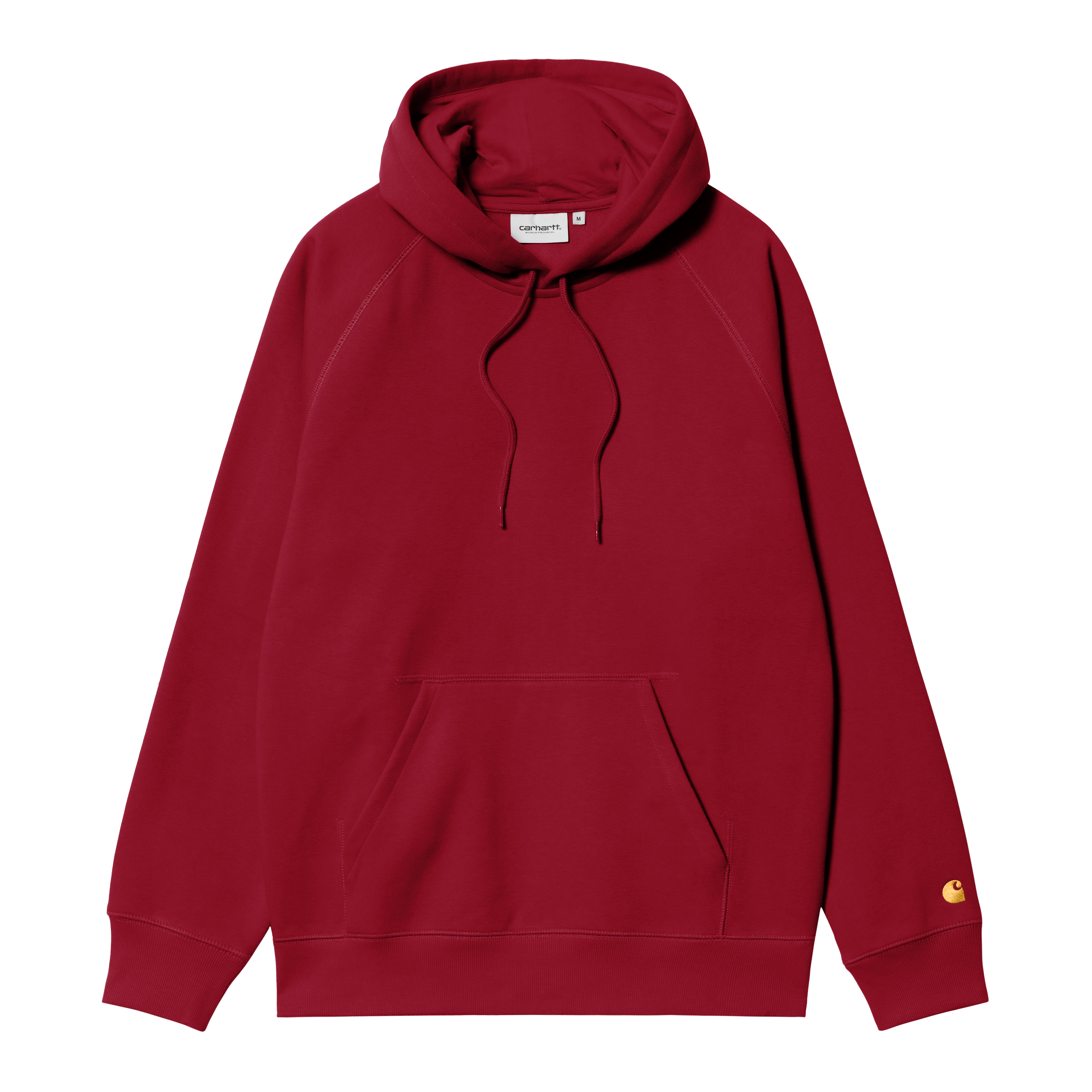 Carhartt WIP Hooded Chase Sweatshirt, Scarlet / Gold