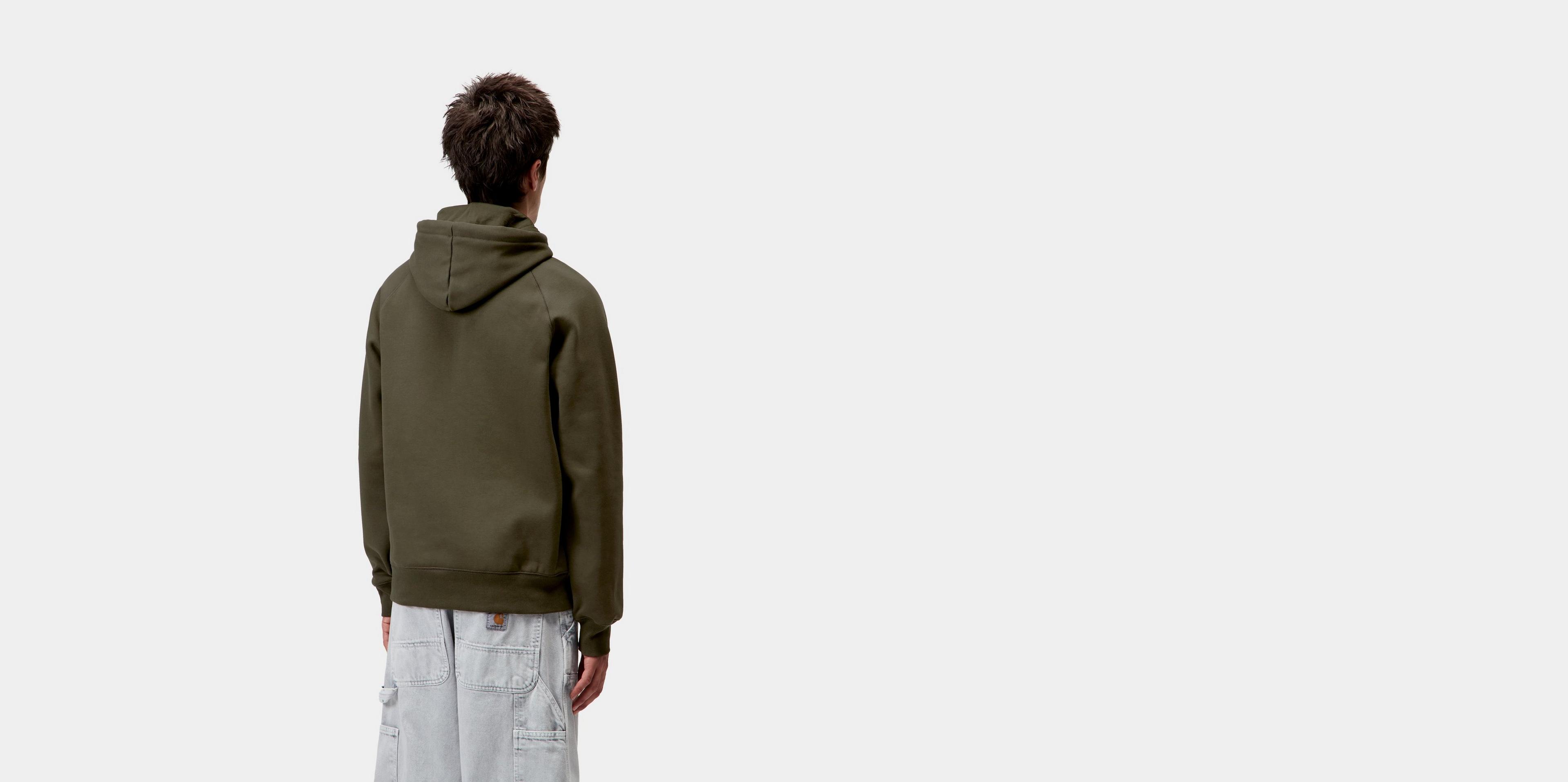 【送料&関税込】Carhartt Hooded Chase Sweat Sage Green Carhartt WIP Hooded Chase Sweatshirt, Frosted Green / Gold