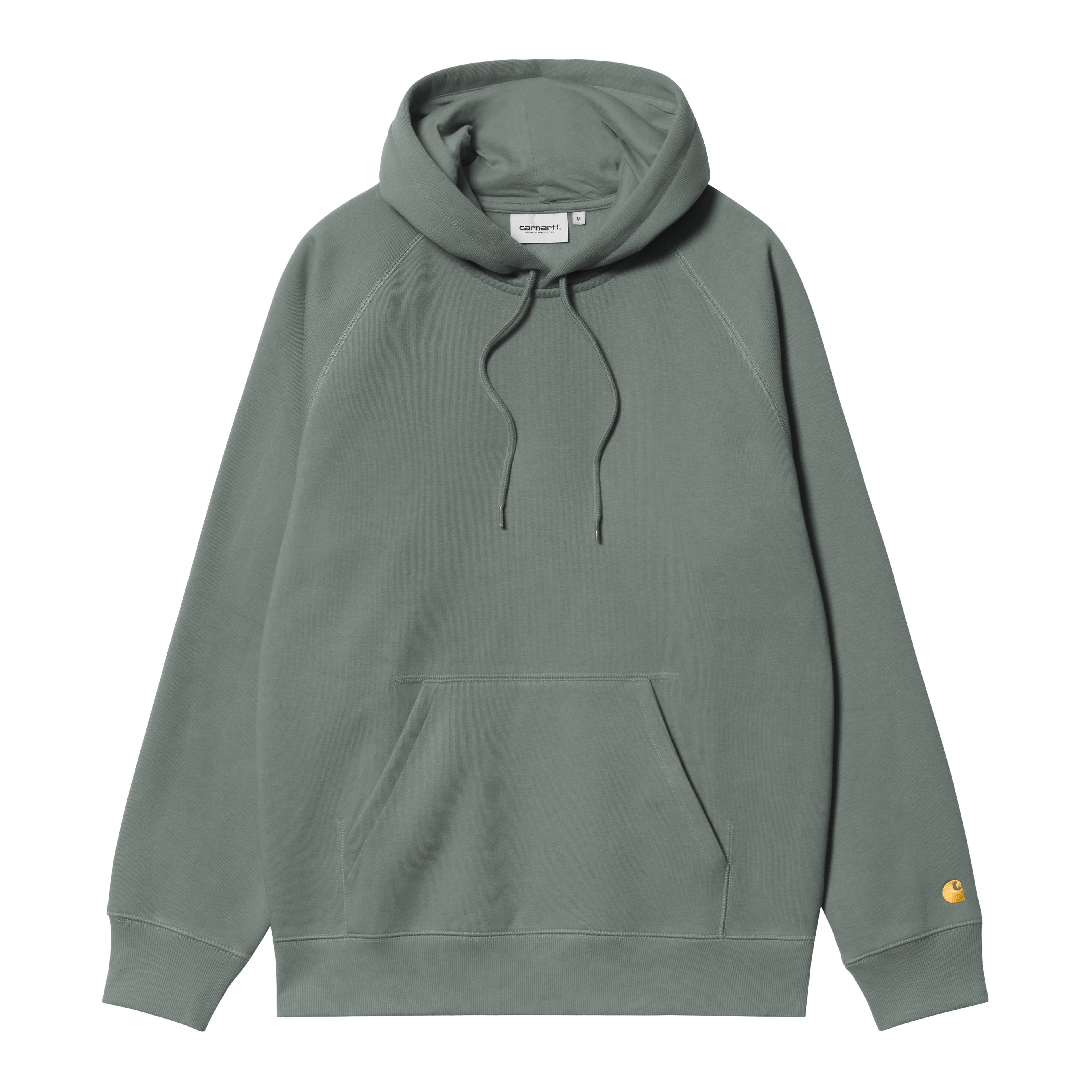 Carhartt WIP Hooded Chase Sweatshirt, Velvet Green / Gold | Official ...