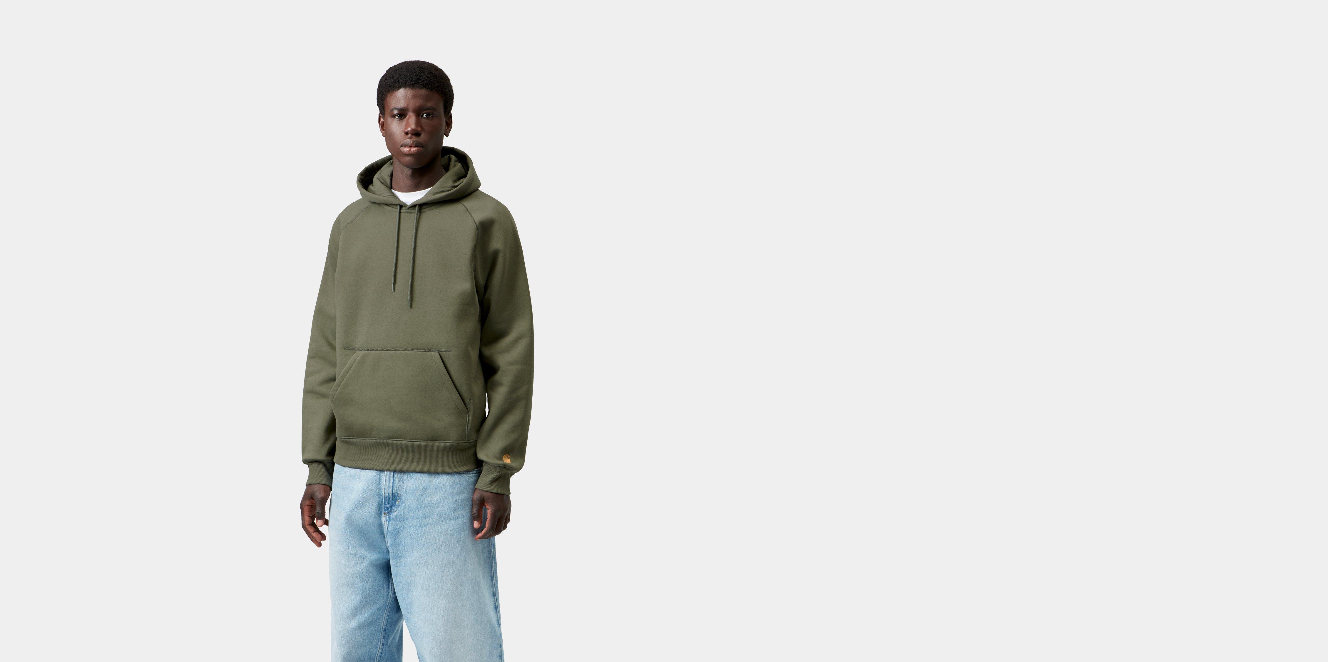 Carhartt WIP Hooded Chase Sweatshirt Leaf / Gold | green | L | Men