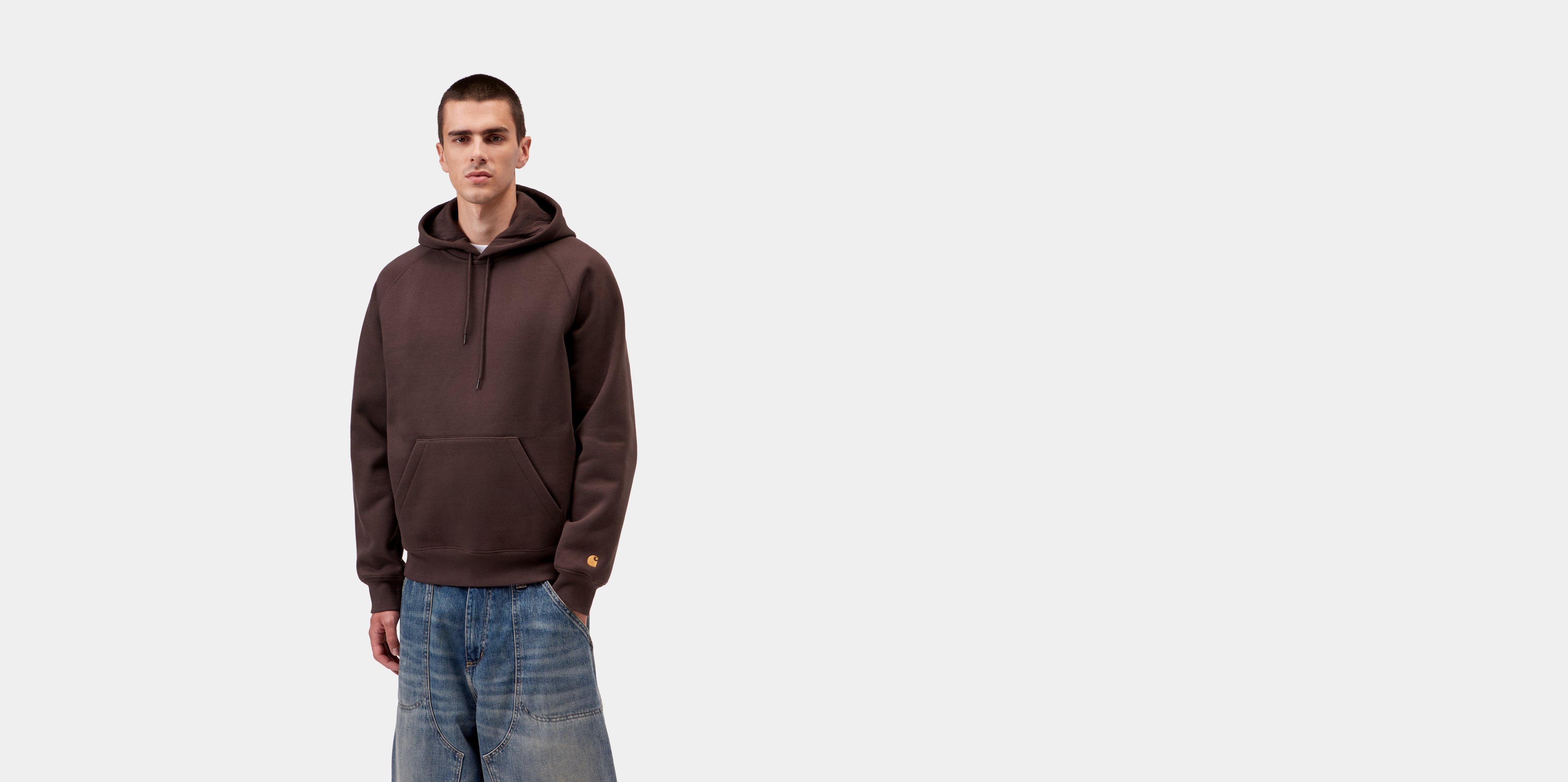 Carhartt WIP Hooded Chase Sweatshirt Palisander / Gold | brown | M | Men